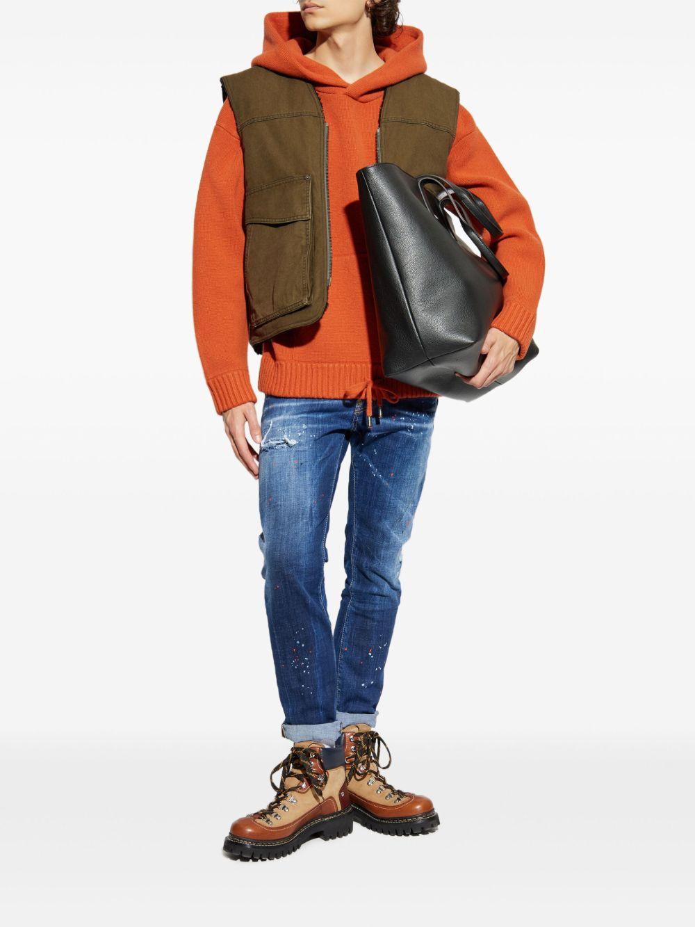 kangaroo-pocket hooded sweater Product Image