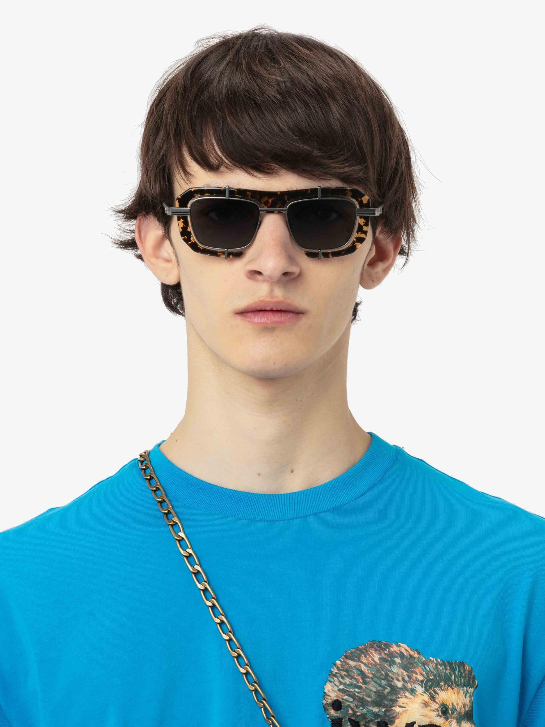 GEOMETRIC COMBINATION SUNGLASSES Product Image