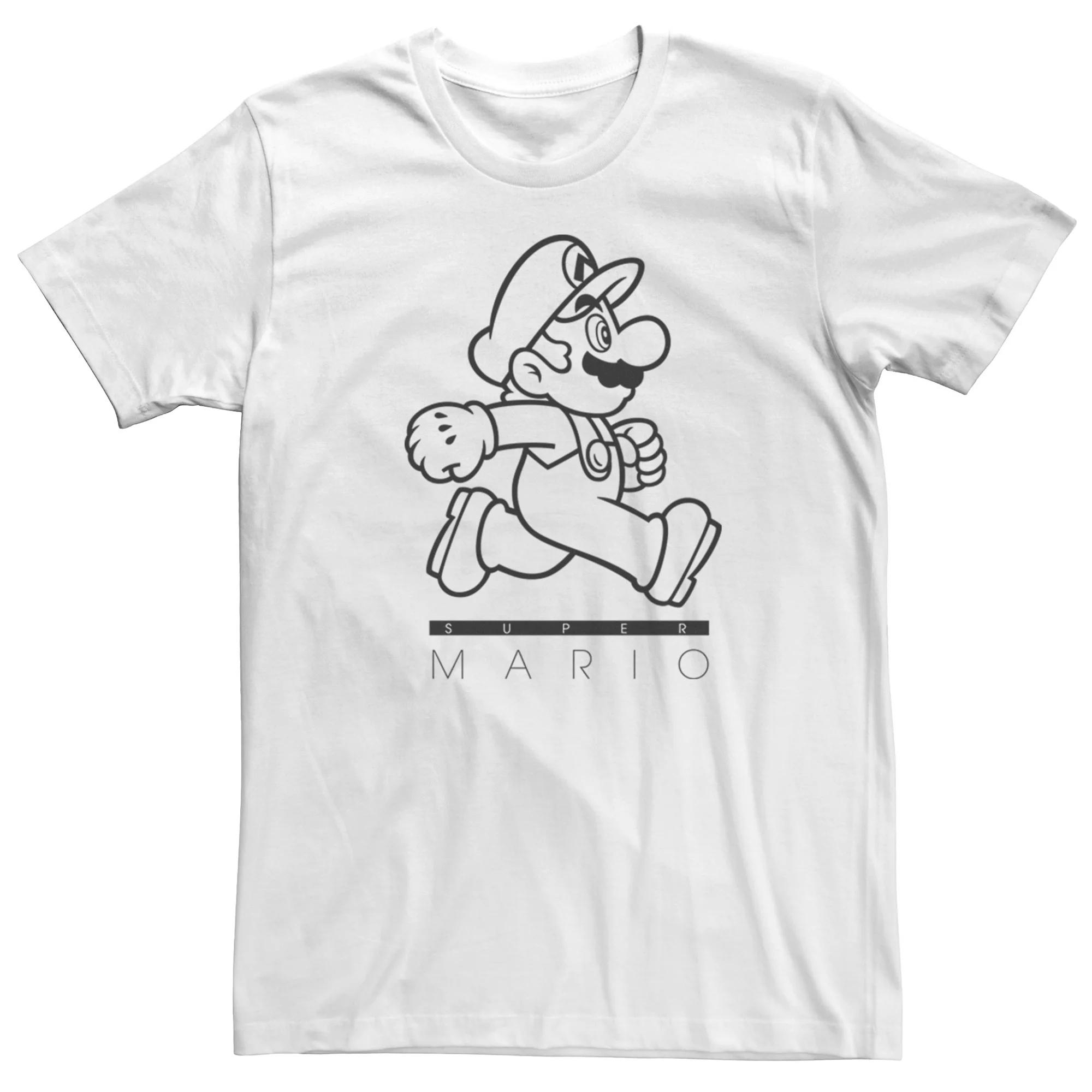 Men's Super Mario Bros Run Outline Tee,  Product Image