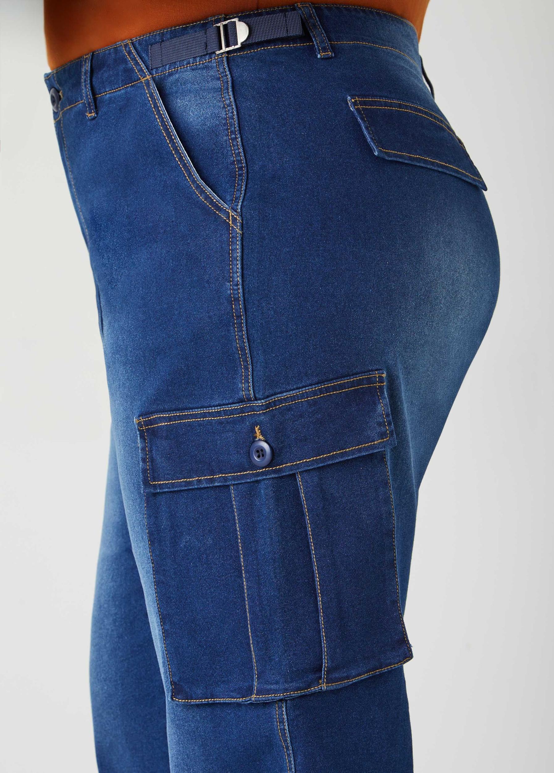 Denim Cargo Joggers Product Image