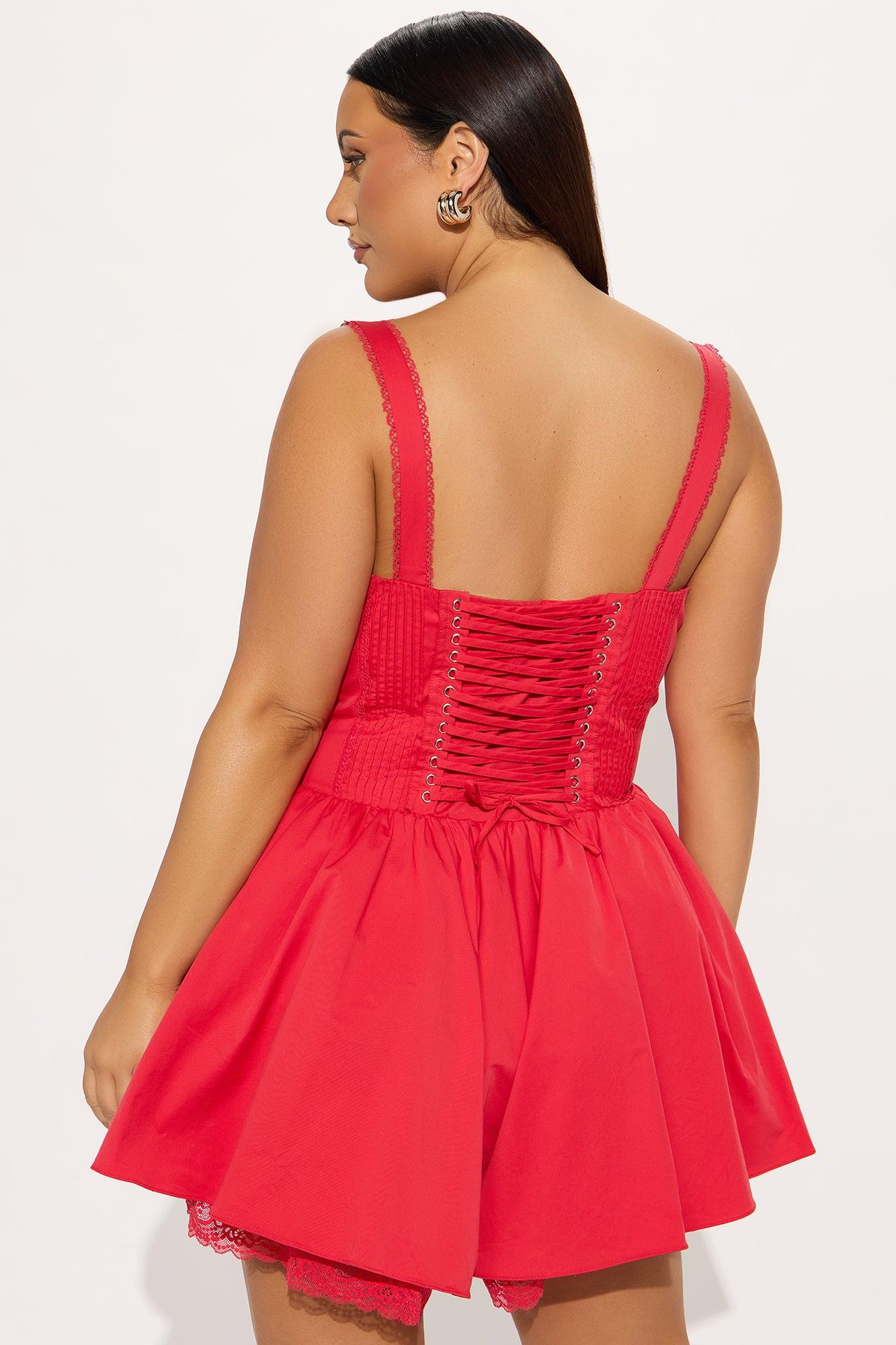 Fall For Me Romper - Red Product Image
