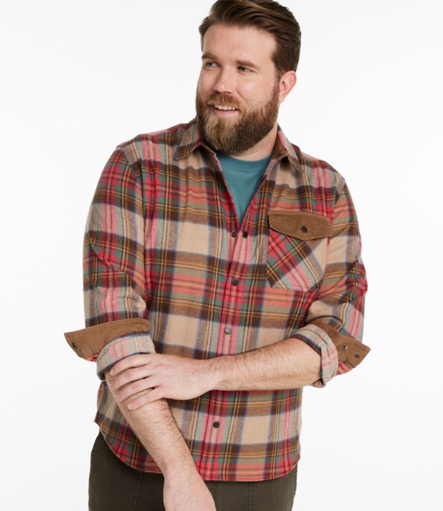Men's Scotch Plaid Flannel Shirt, Snap-Front, Slightly Fitted Untucked Fit Product Image