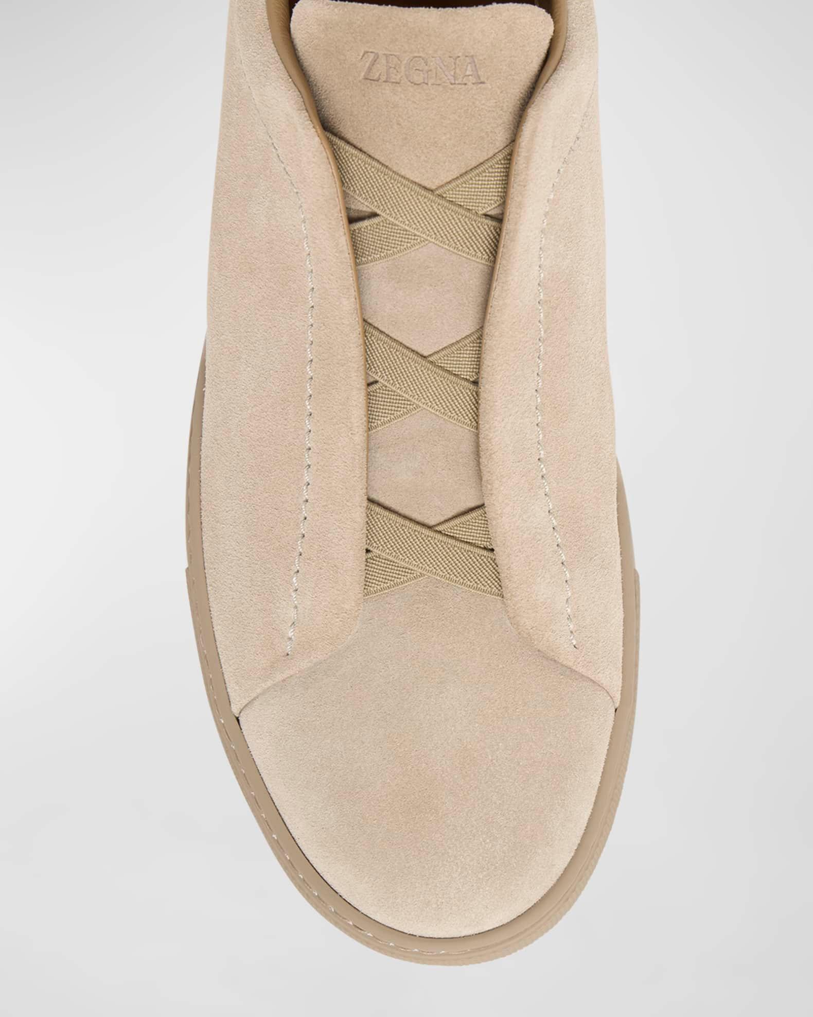 Men's Triple Stitch Suede Low-Top Sneakers Product Image