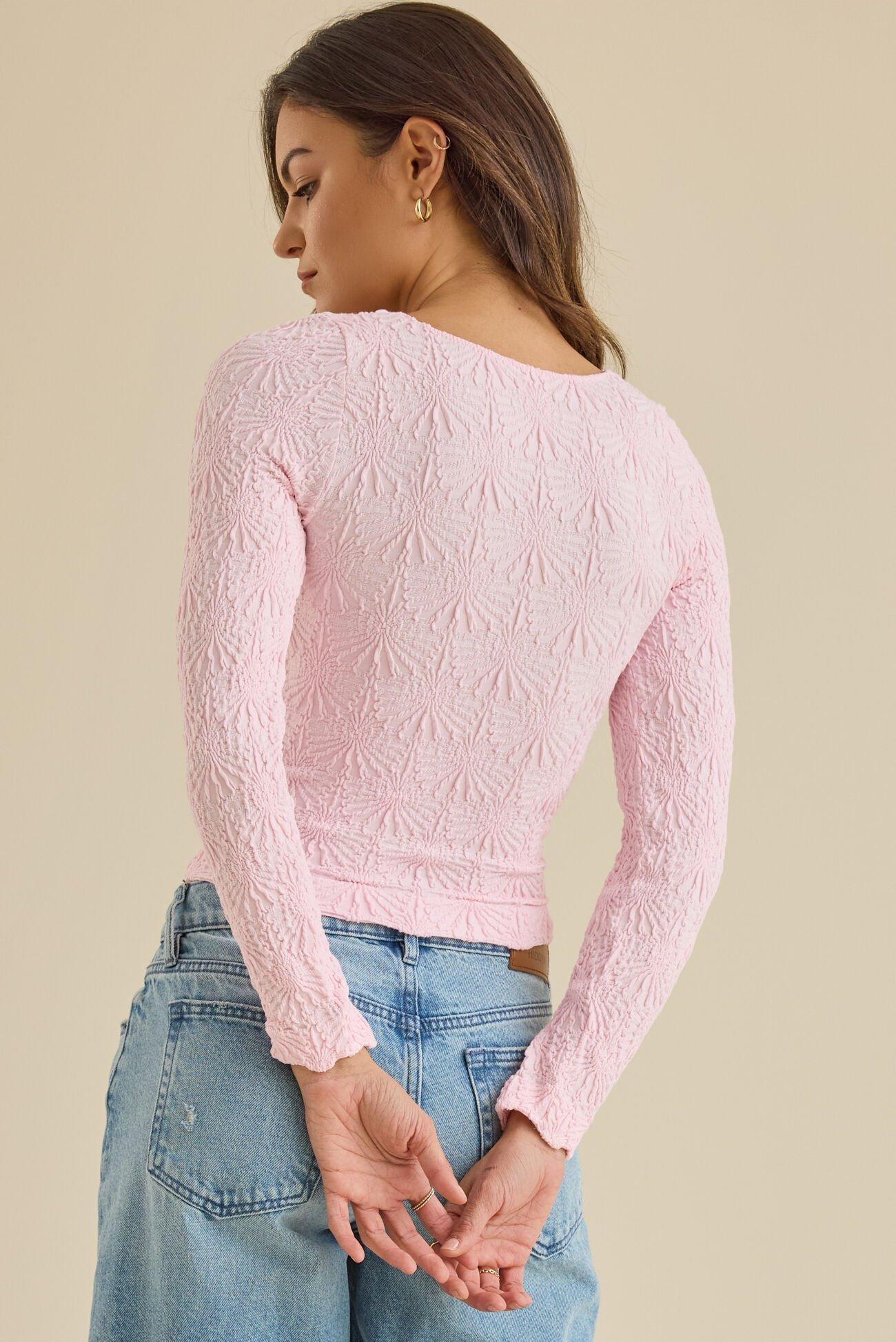 Blaire Seamless Floral Long Sleeve Cami Product Image