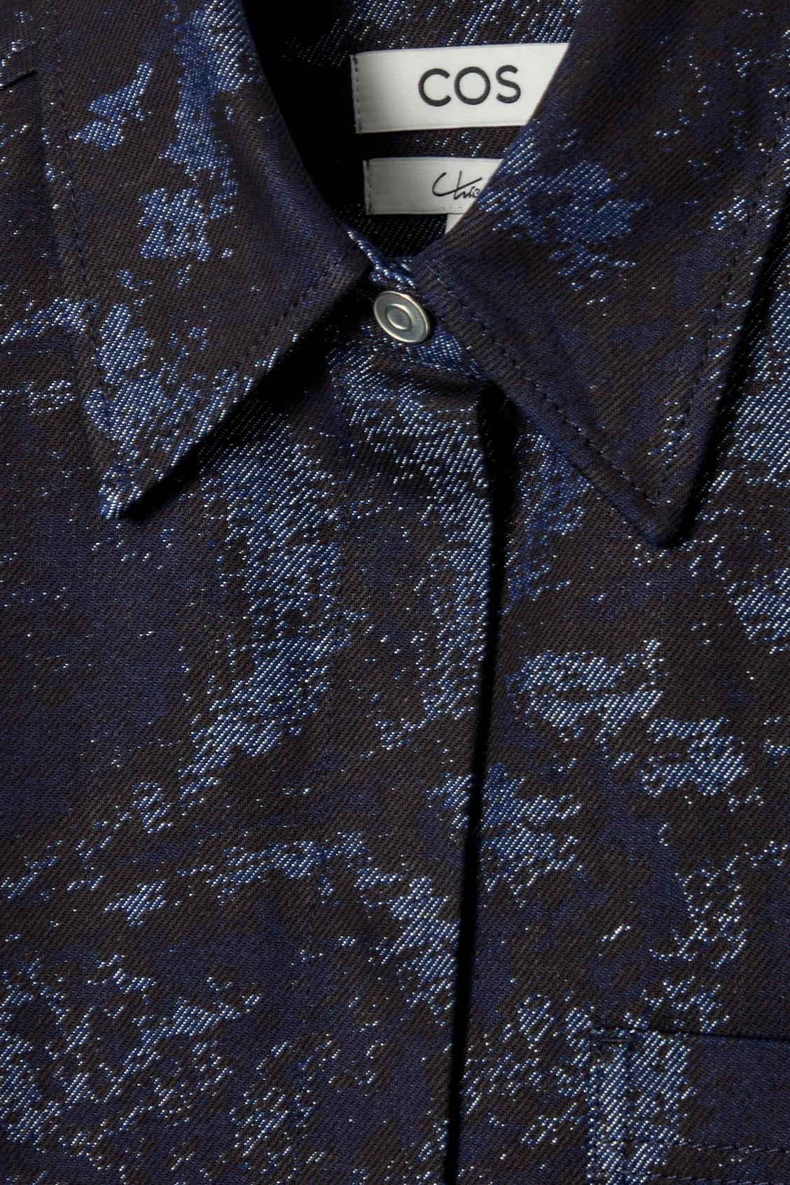 JACQUARD DENIM SHIRT DRESS Product Image