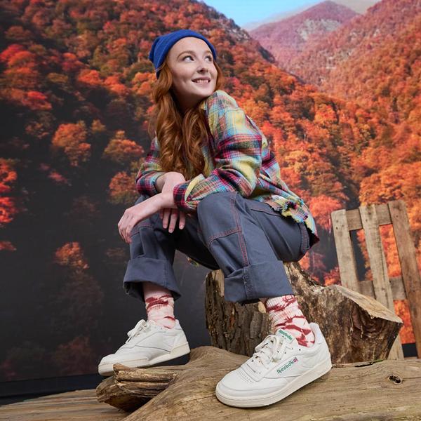 Womens Reebok Club C Vintage 85 Athletic Shoe - Chalk / Alabaster / Glen Green Product Image