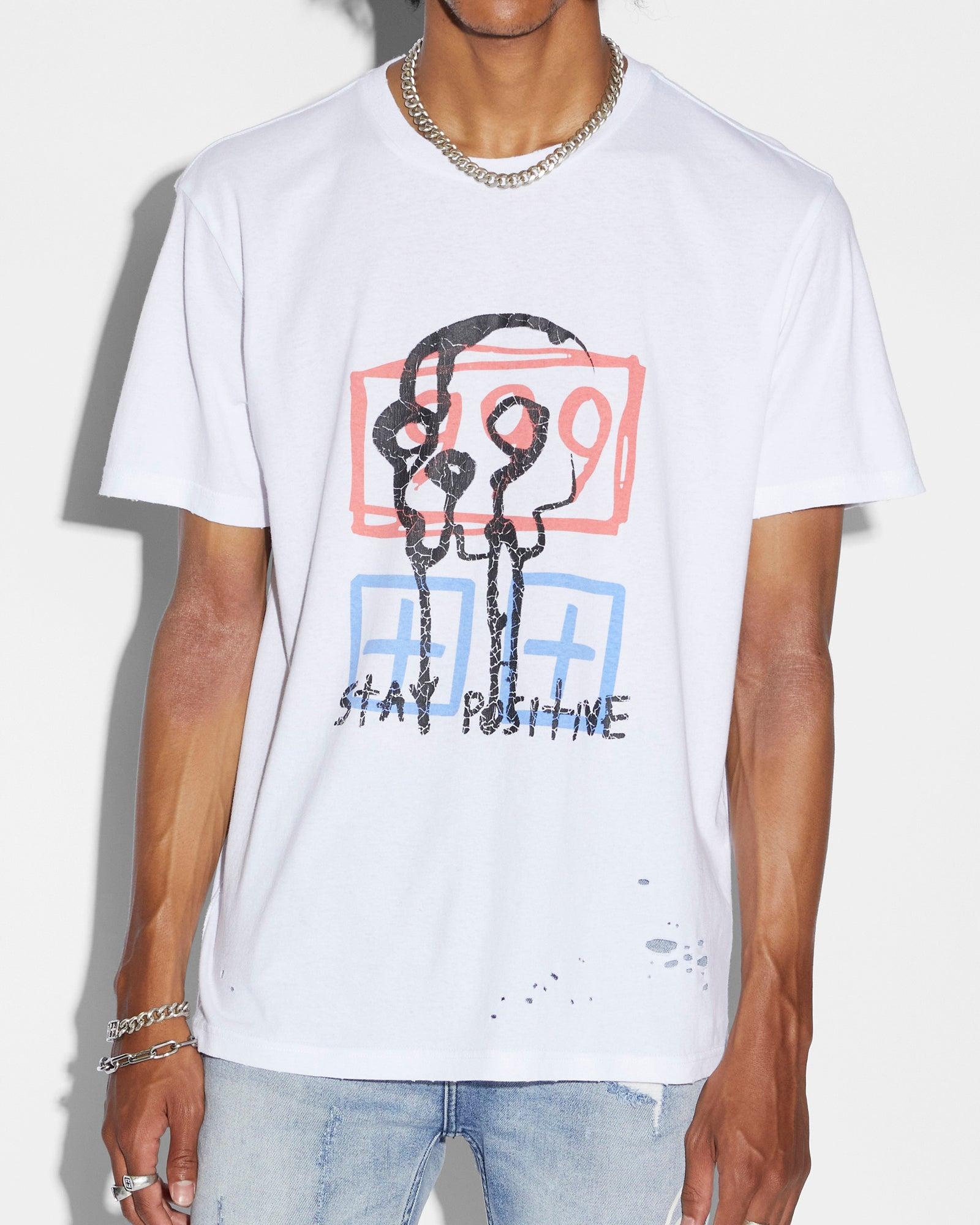 JUICE WRLD KASH SS TEE VINTAGE WHITE Male Product Image