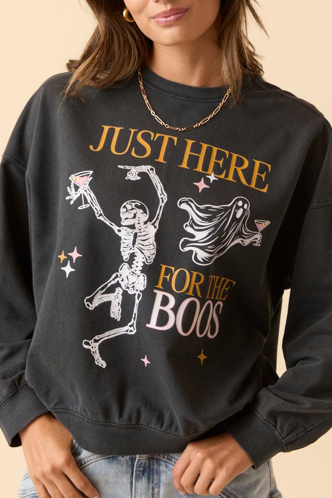 Just Here For The Boos Black Graphic Sweatshirt Product Image