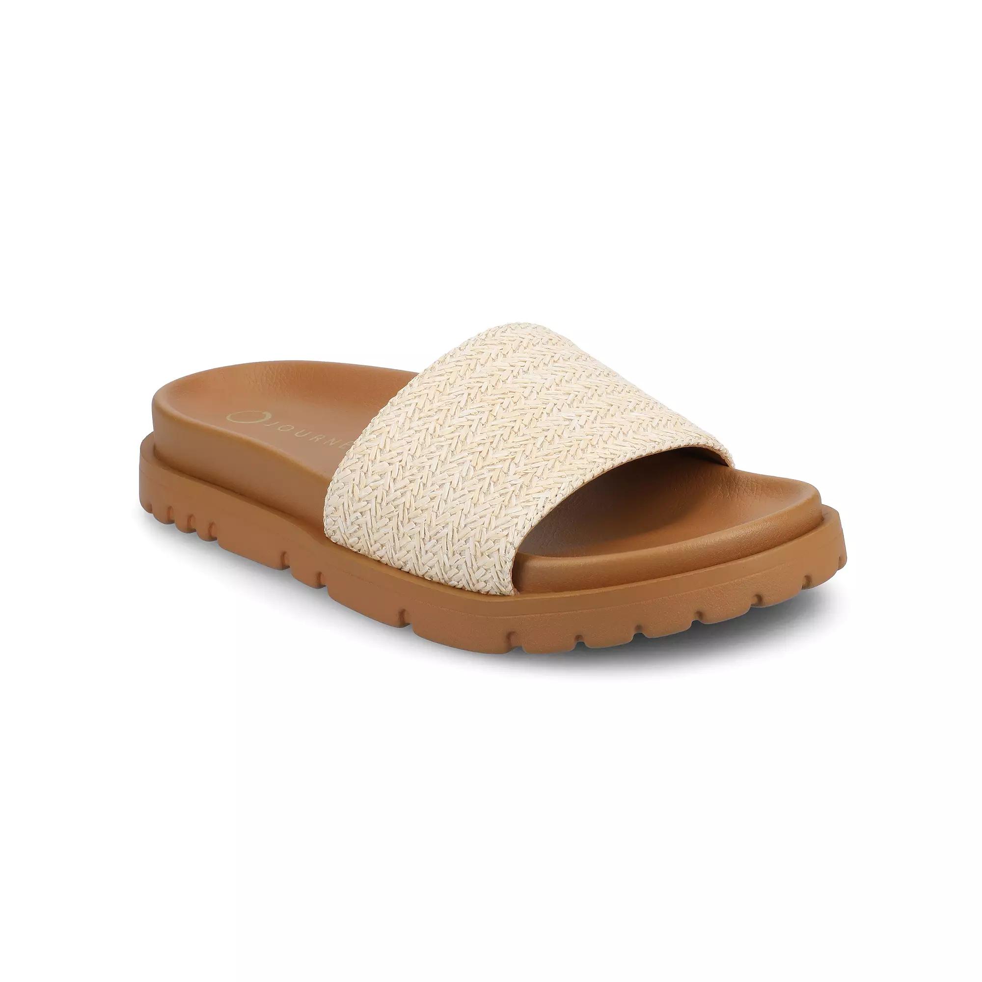 Journee Starr Women's Treaded Sport Sandals, Size: 11, White Product Image