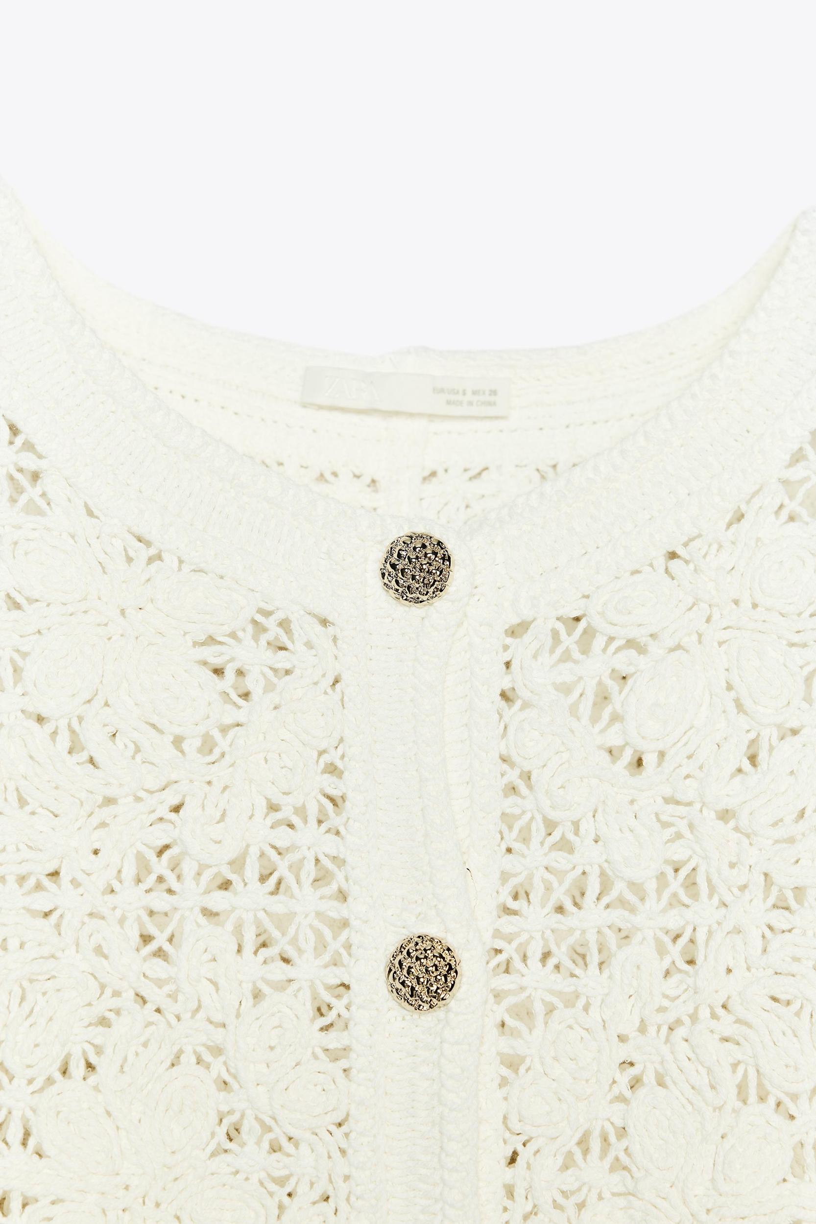 CROCHET BUTTON JACKET Product Image