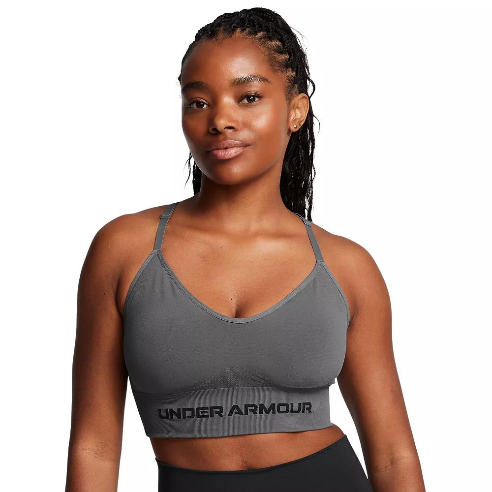Women's Under Armour Vanish Seamless Low Long Sports Bra, Size: XL, Harbor Blue Product Image