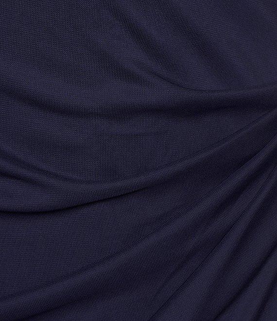 Alex Evenings Plus Size Sleeveless Beaded Halter Neck Cascade Ruffle Gown Product Image