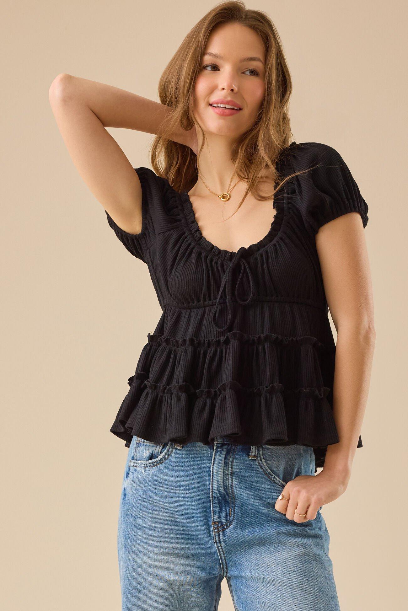 Nia Tiered Babydoll Top Product Image