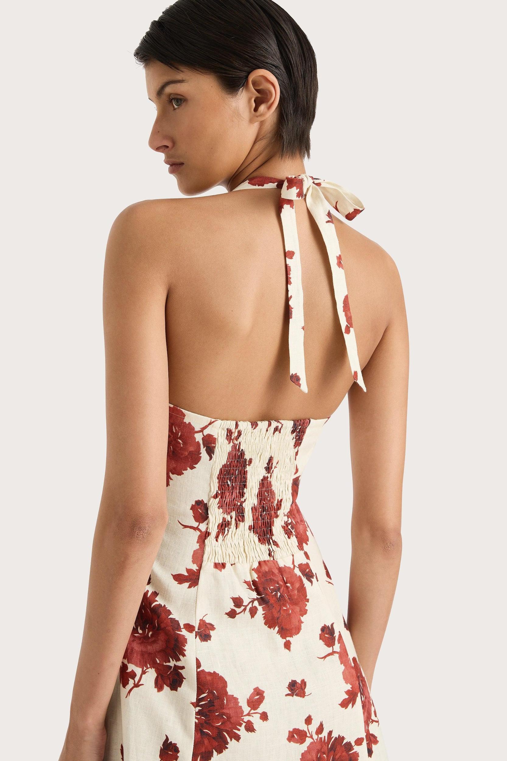 Marga Mini Dress Cecile Floral Garnet - Final Sale Product Image