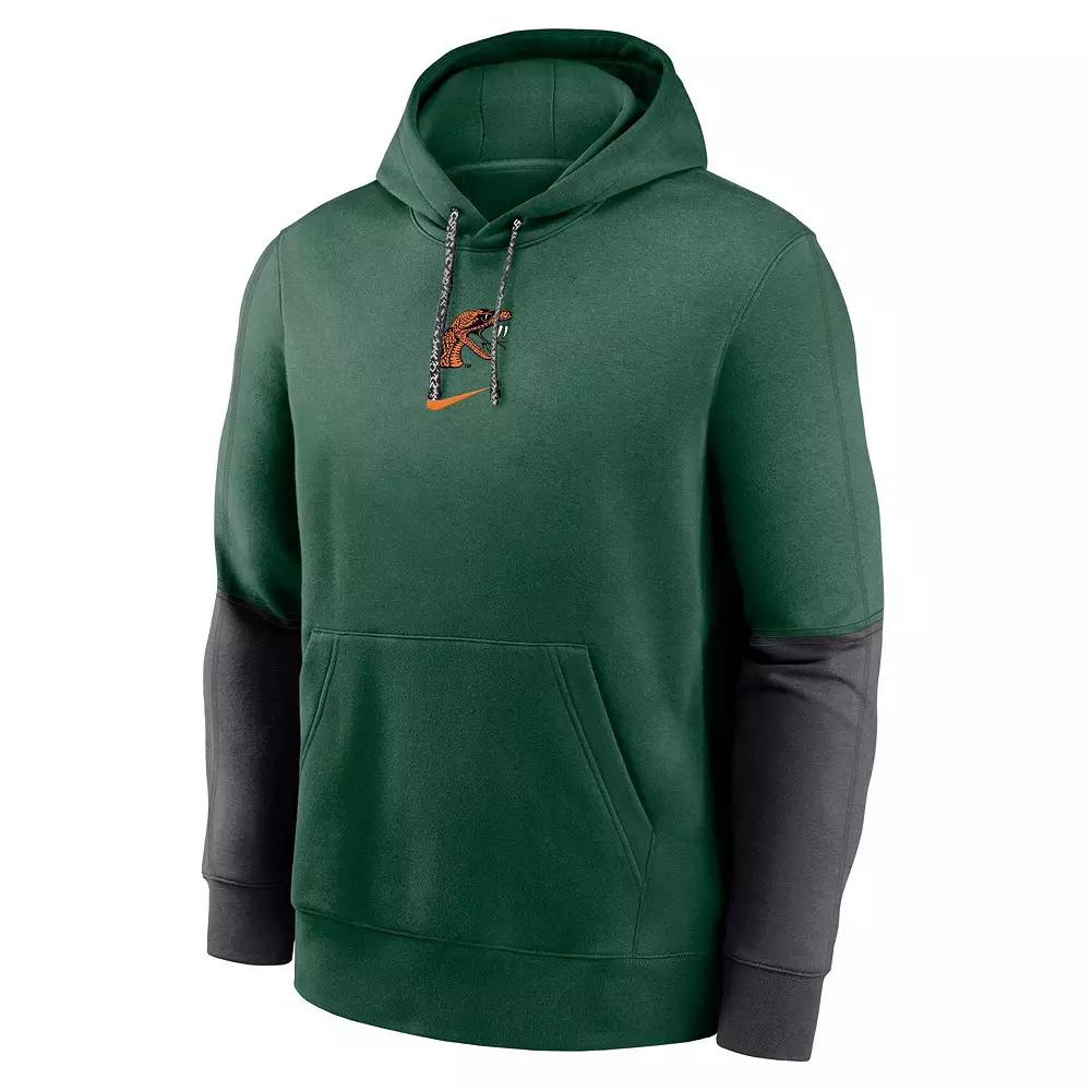 Men's Nike Green Florida A&M Rattlers 2024 Sideline Club Pullover Hoodie,  Product Image