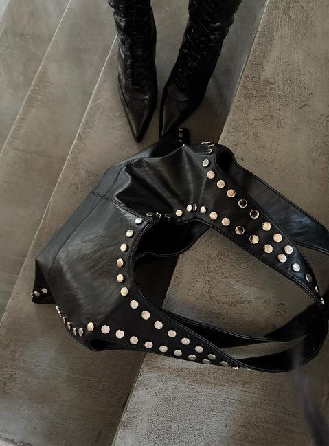Tell The Truth Studded Bag Black / Silver Product Image