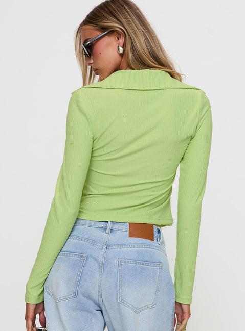 Echoes Long Sleeve Top Green Product Image