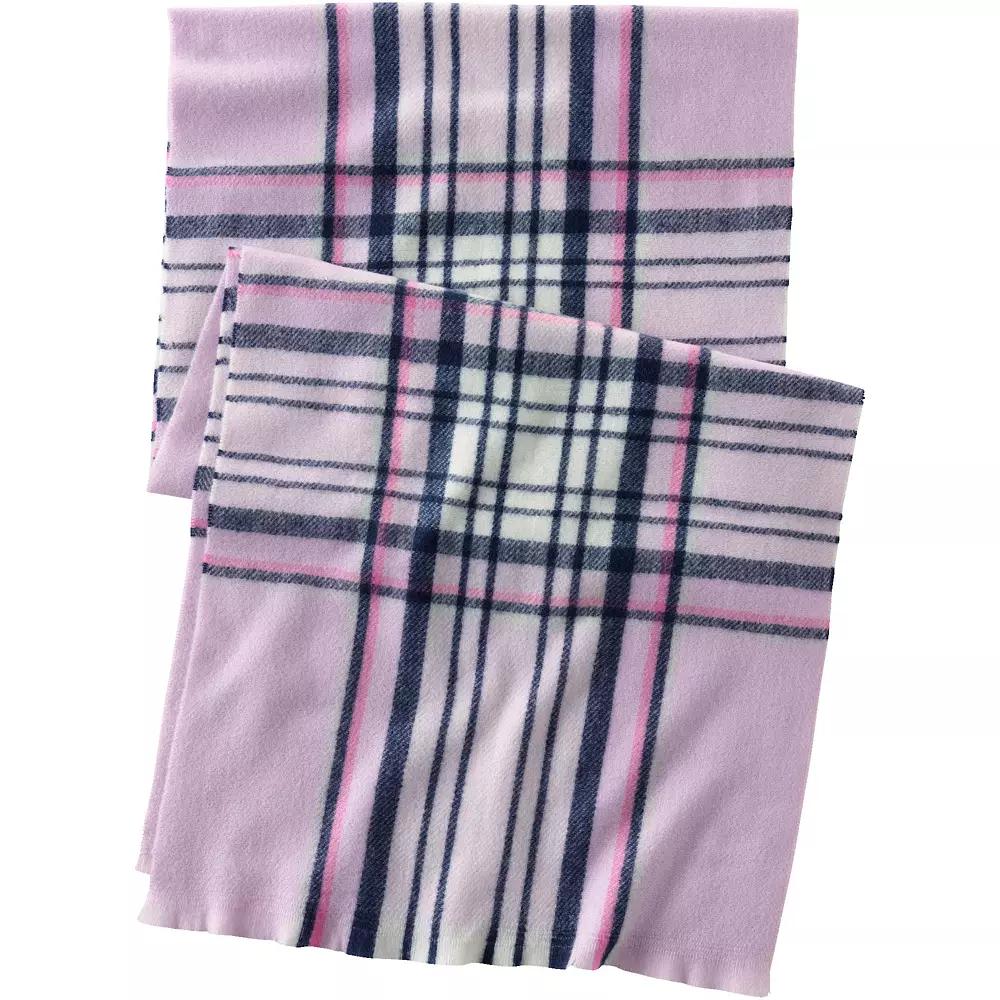 Women's Lands' End CashTouch Pattern Scarf, Green Ombre Stripe Product Image