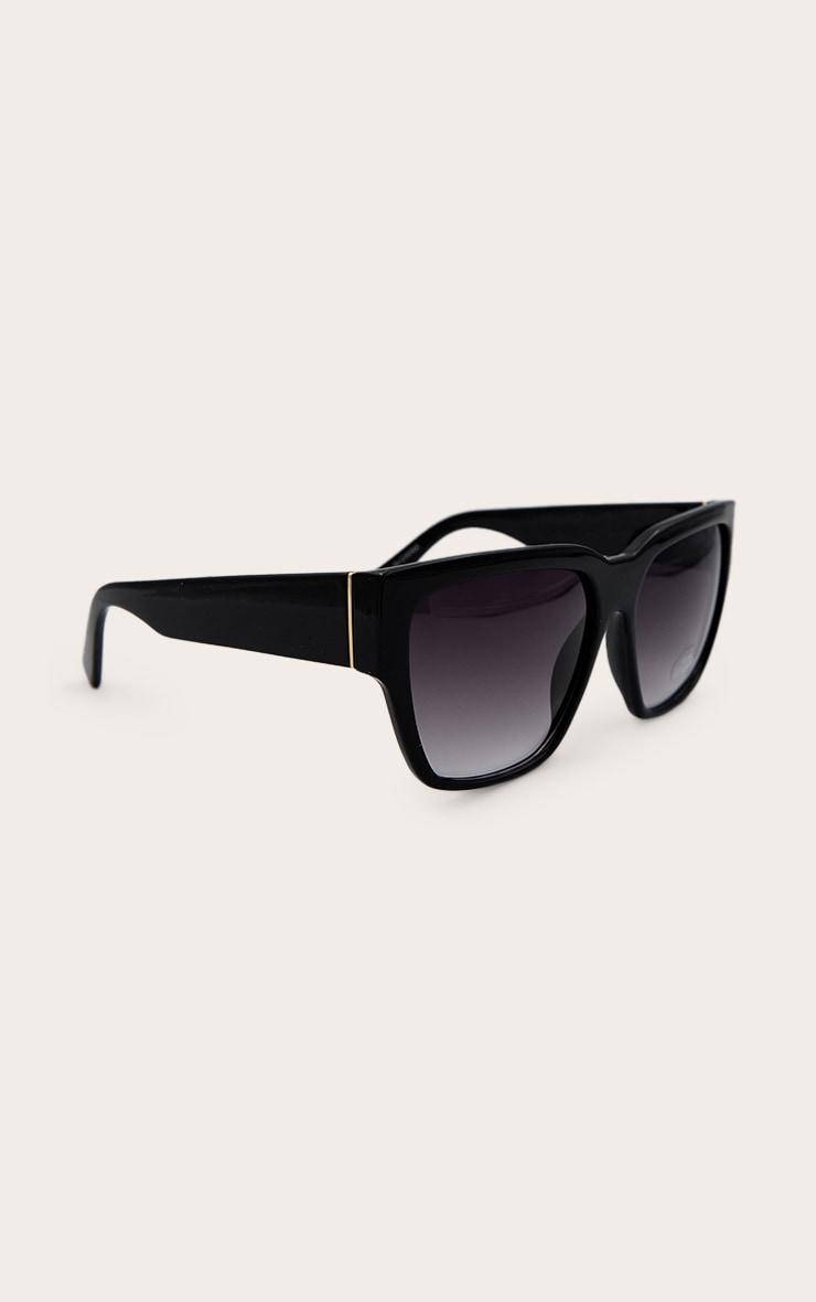 Black Plastic Oversized Square Sunglasses Product Image