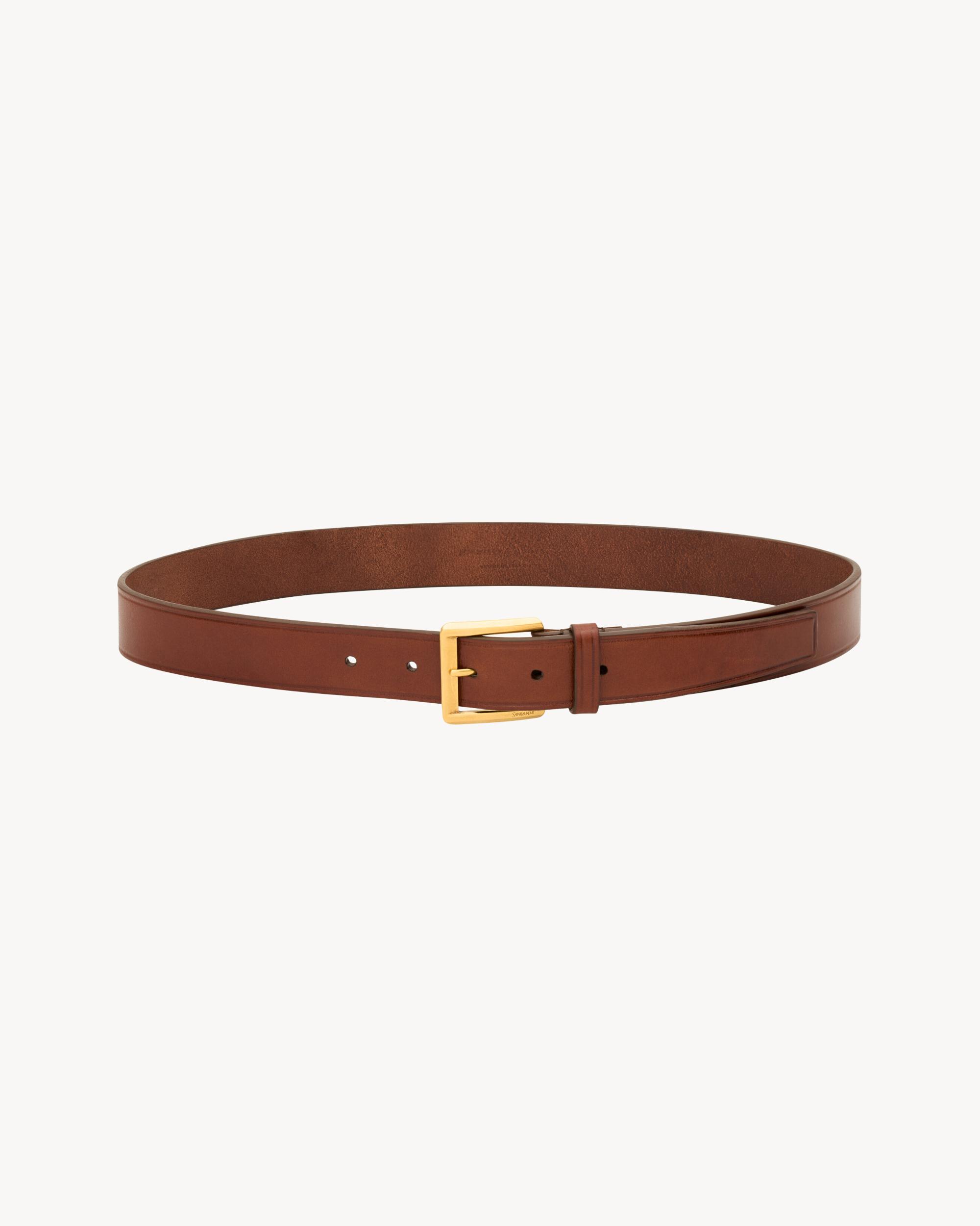 rectangular buckle belt in leather Product Image