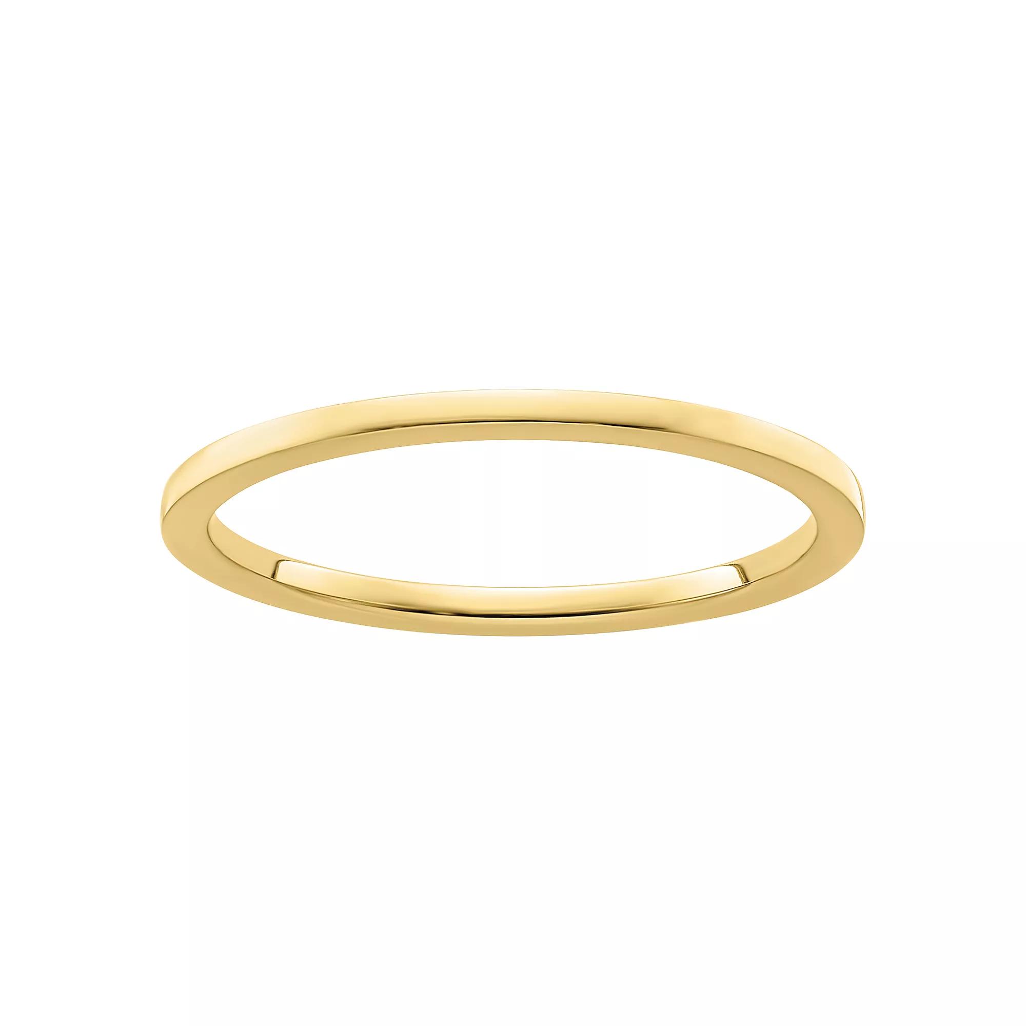 Stacks & Stones 10k Gold 1.2 mm Flat Stackable Band, Womens 10k Rose Gold Product Image