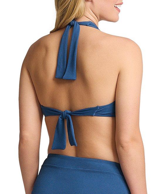 Tommy Bahama Island Cays Solid Texture High Waist Swim Bottom Product Image