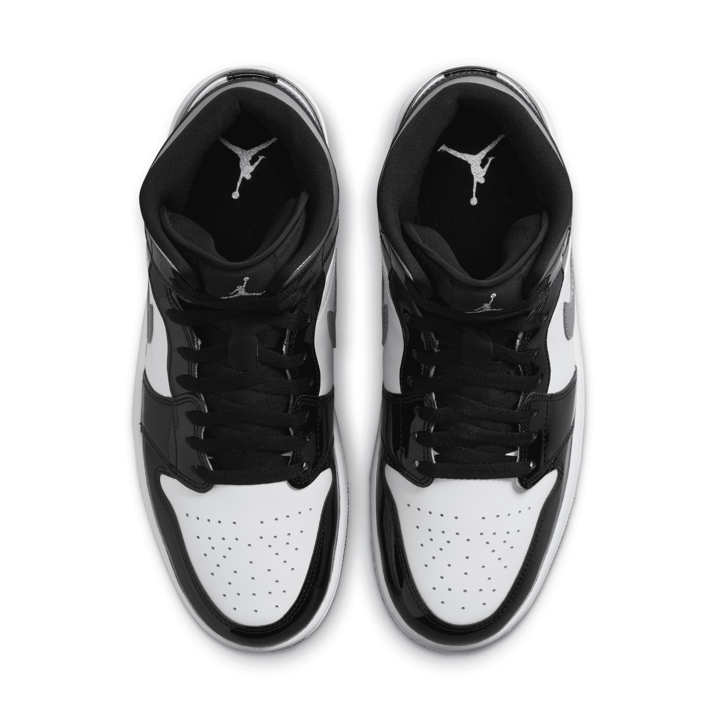 Jordan Mens Jordan Air Jordan 1 Mid SE - Mens Shoes White/Carolina/White Product Image