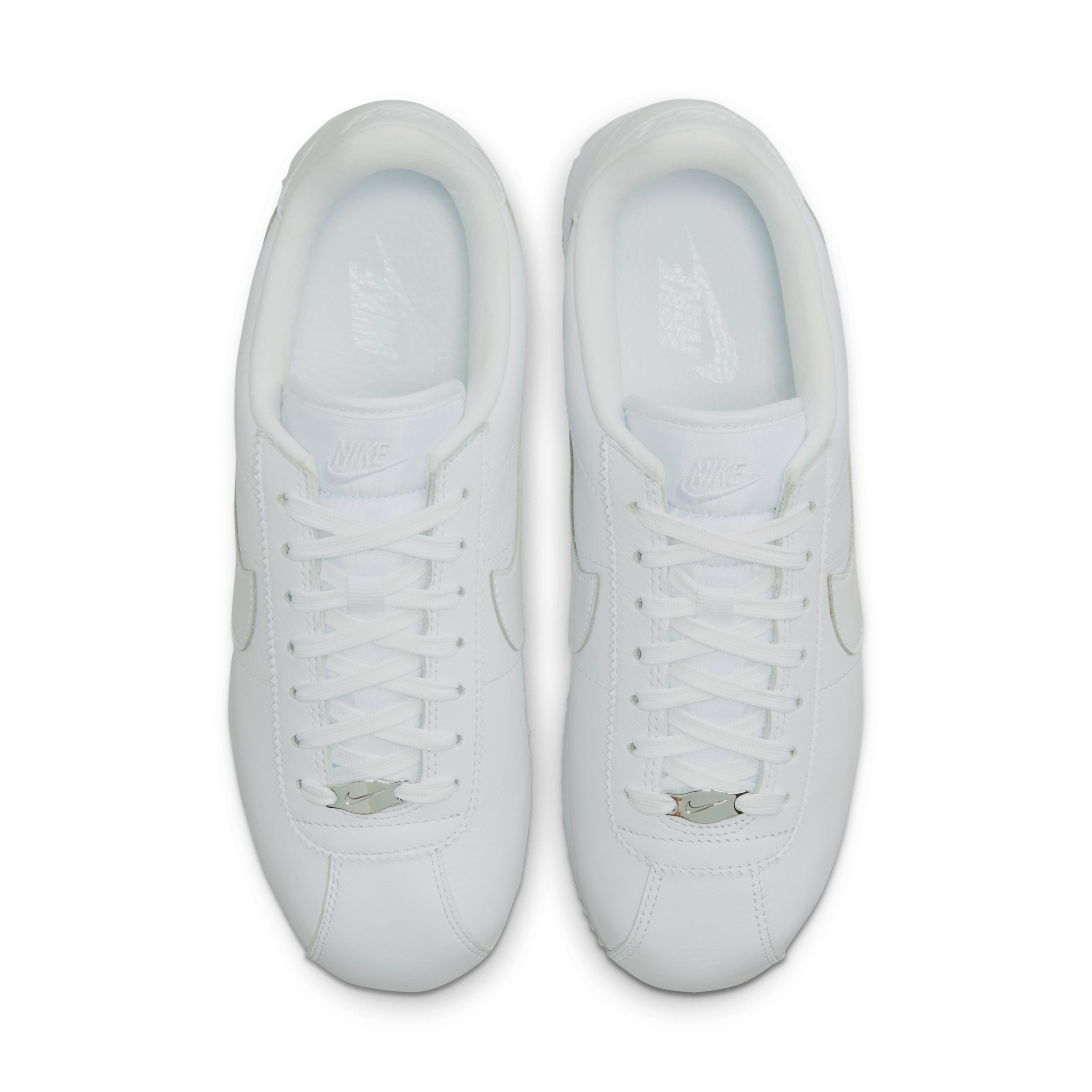 Nike Womens Cortez 23 Premium Leather Casual Shoes in White Product Image