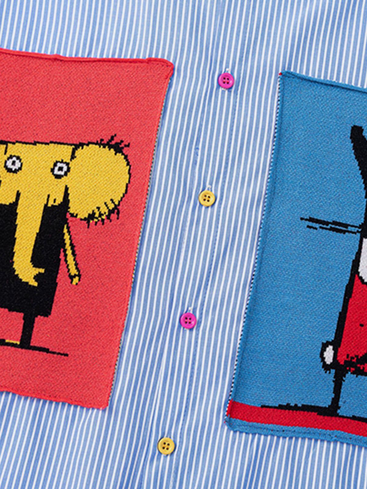 Aelfric Eden Cartoon Embroidery Short Sleeve Shirt Product Image