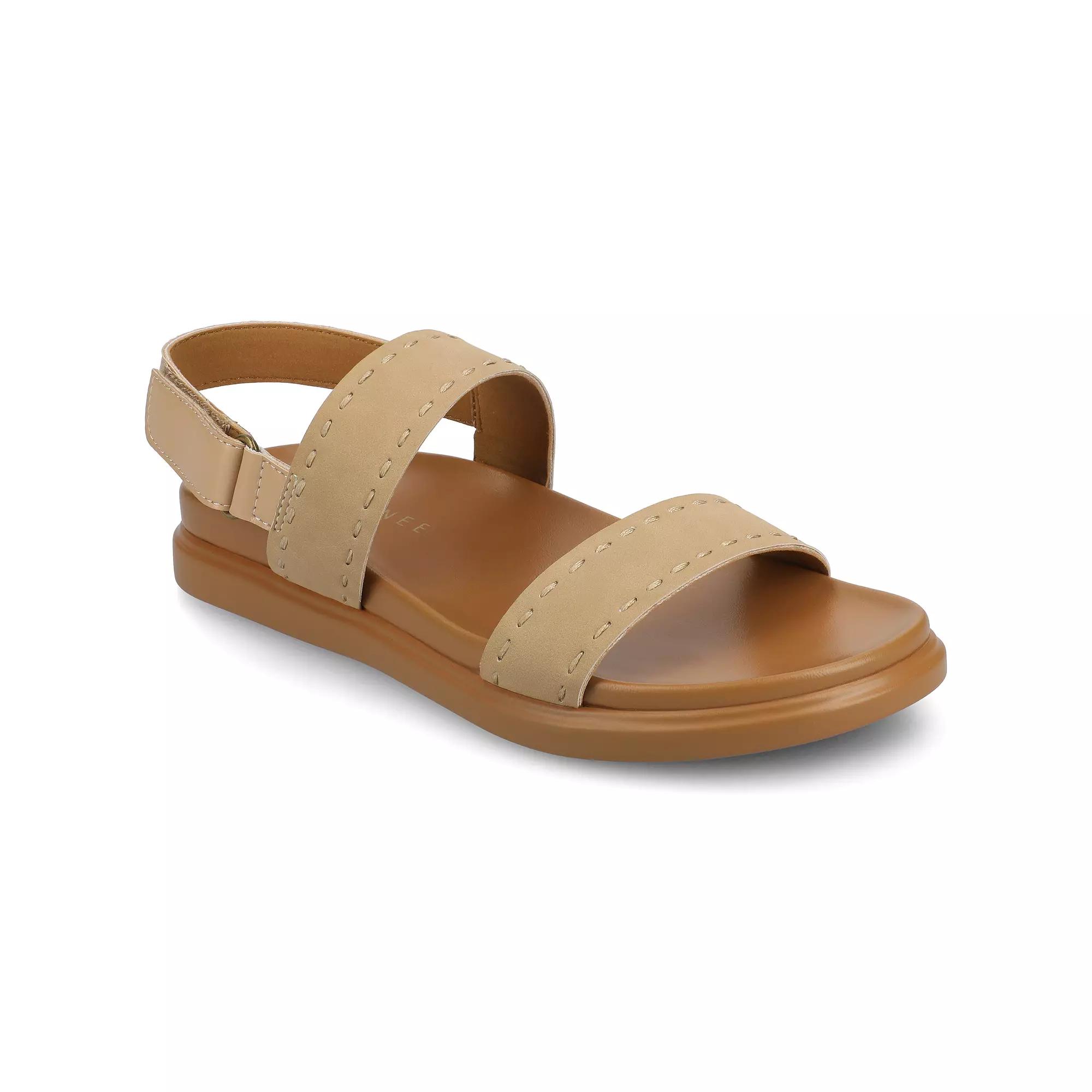 Journee Milie Womens Multi Strap Sandals Brown Product Image