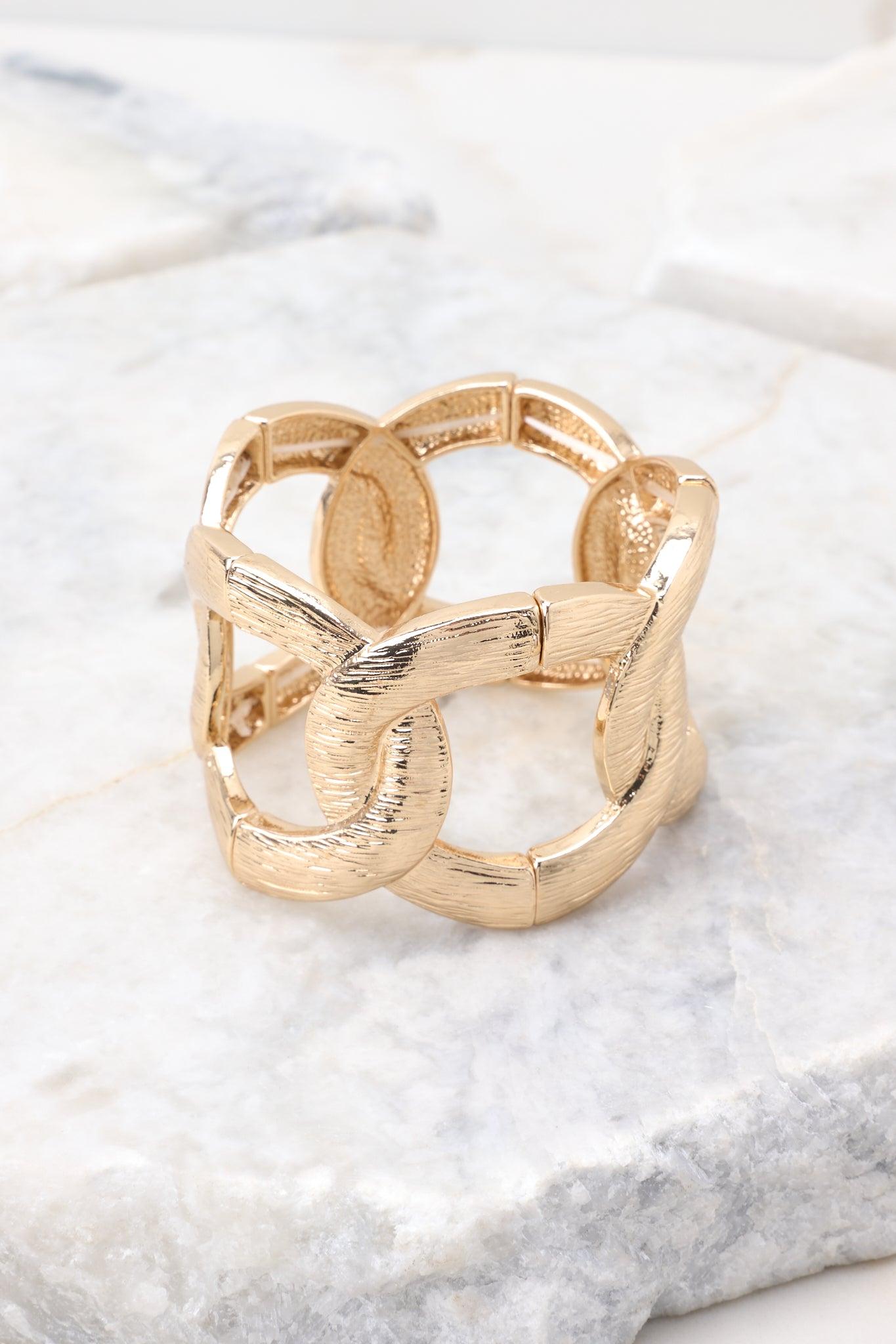 Charming Embrace Gold Bracelet Product Image