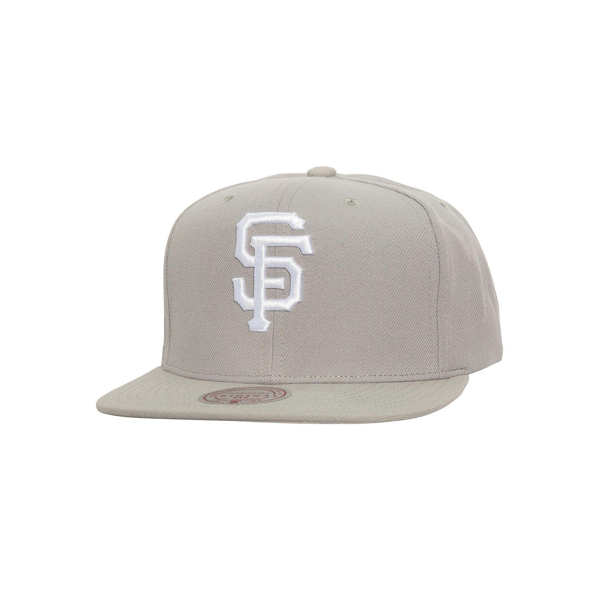 Men's Mitchell & Ness Gray San Francisco Giants Snapback Hat, Grey Product Image