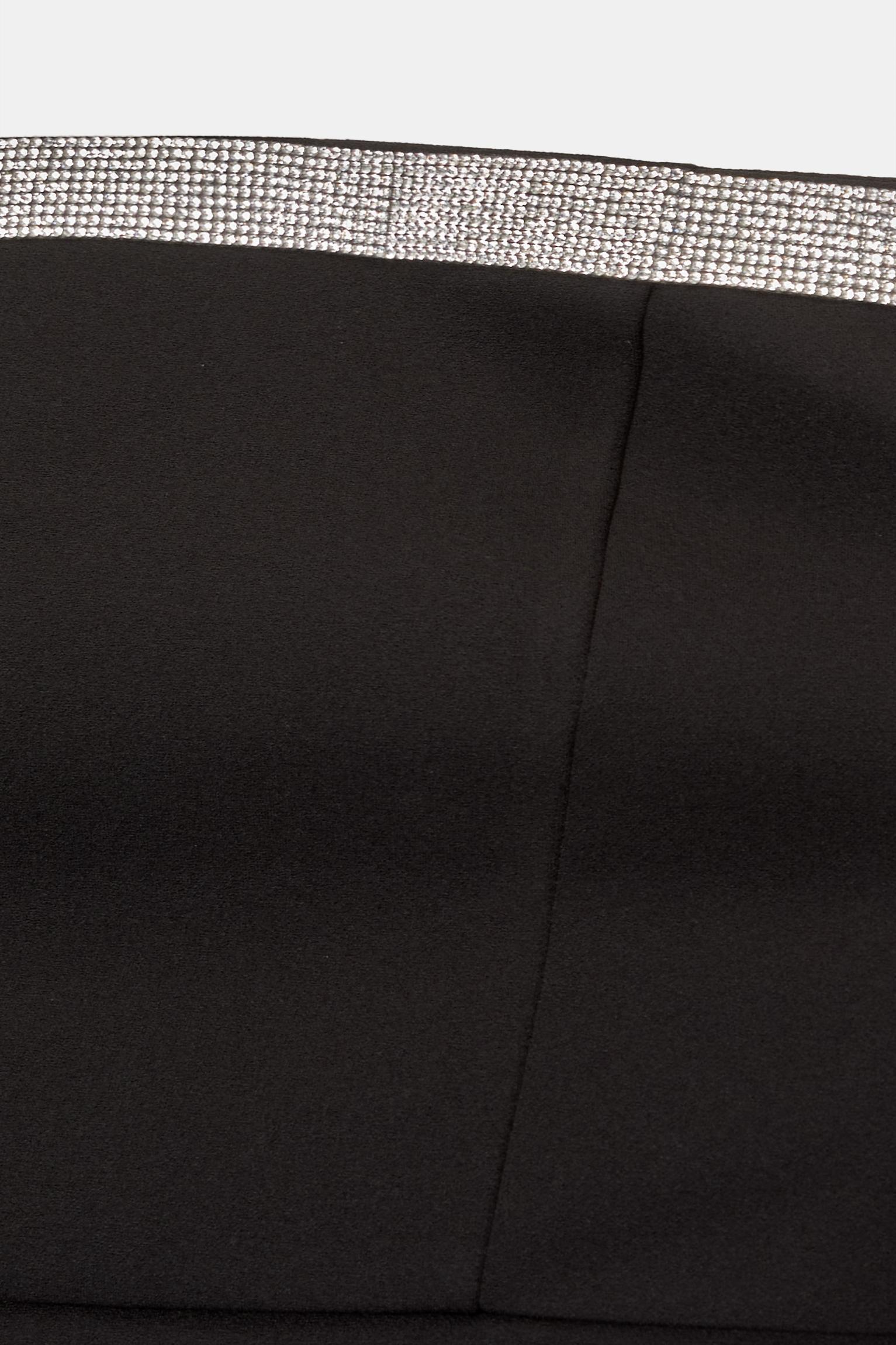 Short strapless dress with rhinestones Product Image