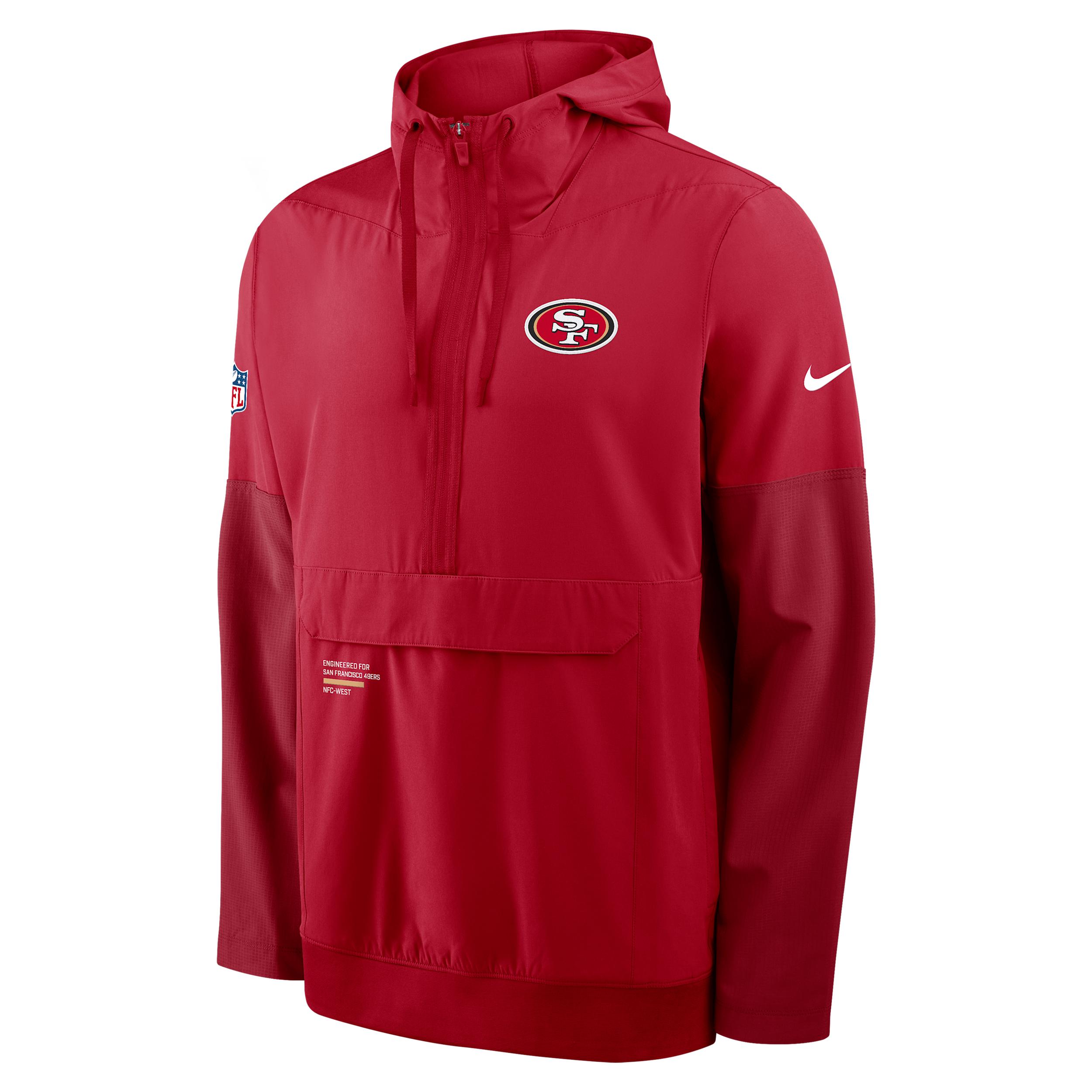 San Francisco 49ers Well Rounded Anorak Nike Mens NFL 1/2-Zip Hooded Jacket | 03AT0E0473-R6H Product Image