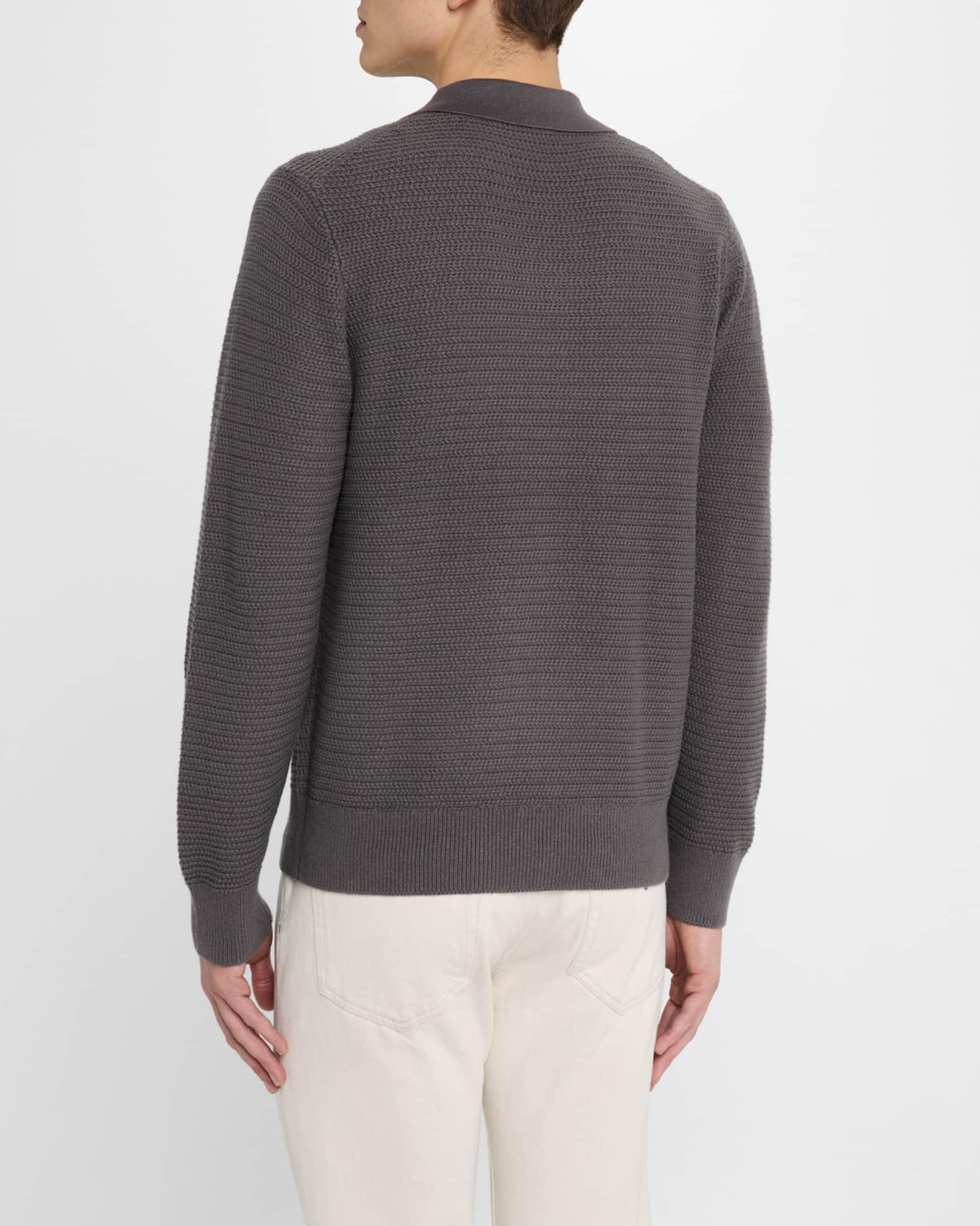 Craftsman-Rib Cotton-Cashmere Johnny-Collar Sweater Product Image