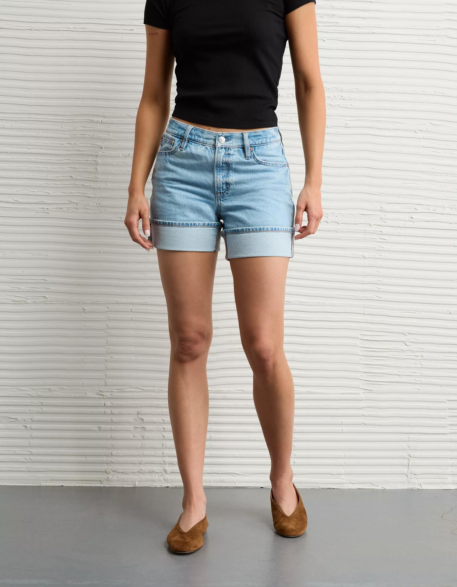 AE 6" Strigid Super High-Waisted Relaxed Denim Short Product Image