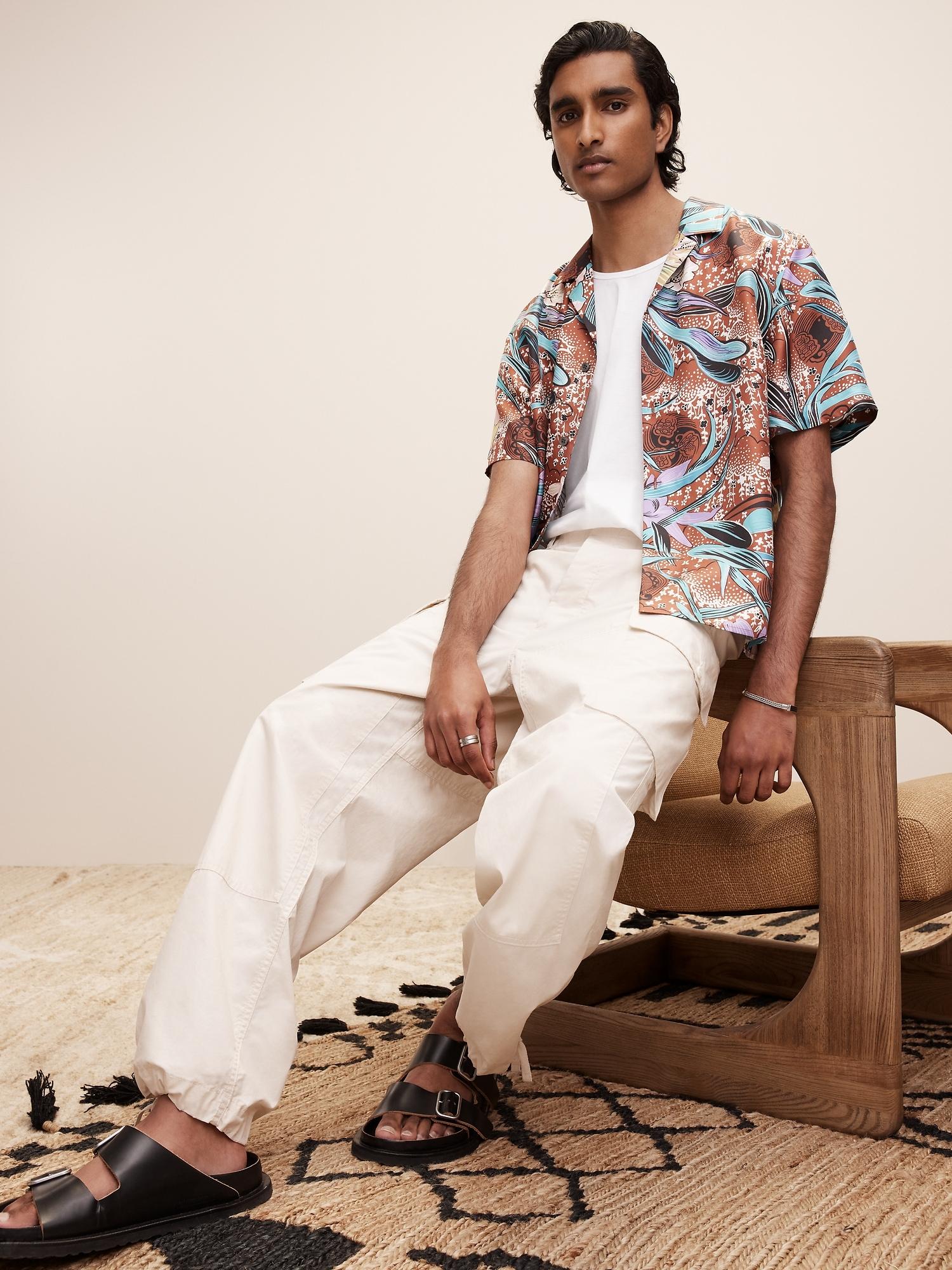 The White Lotus Relaxed Poplin Cargo Pants Product Image