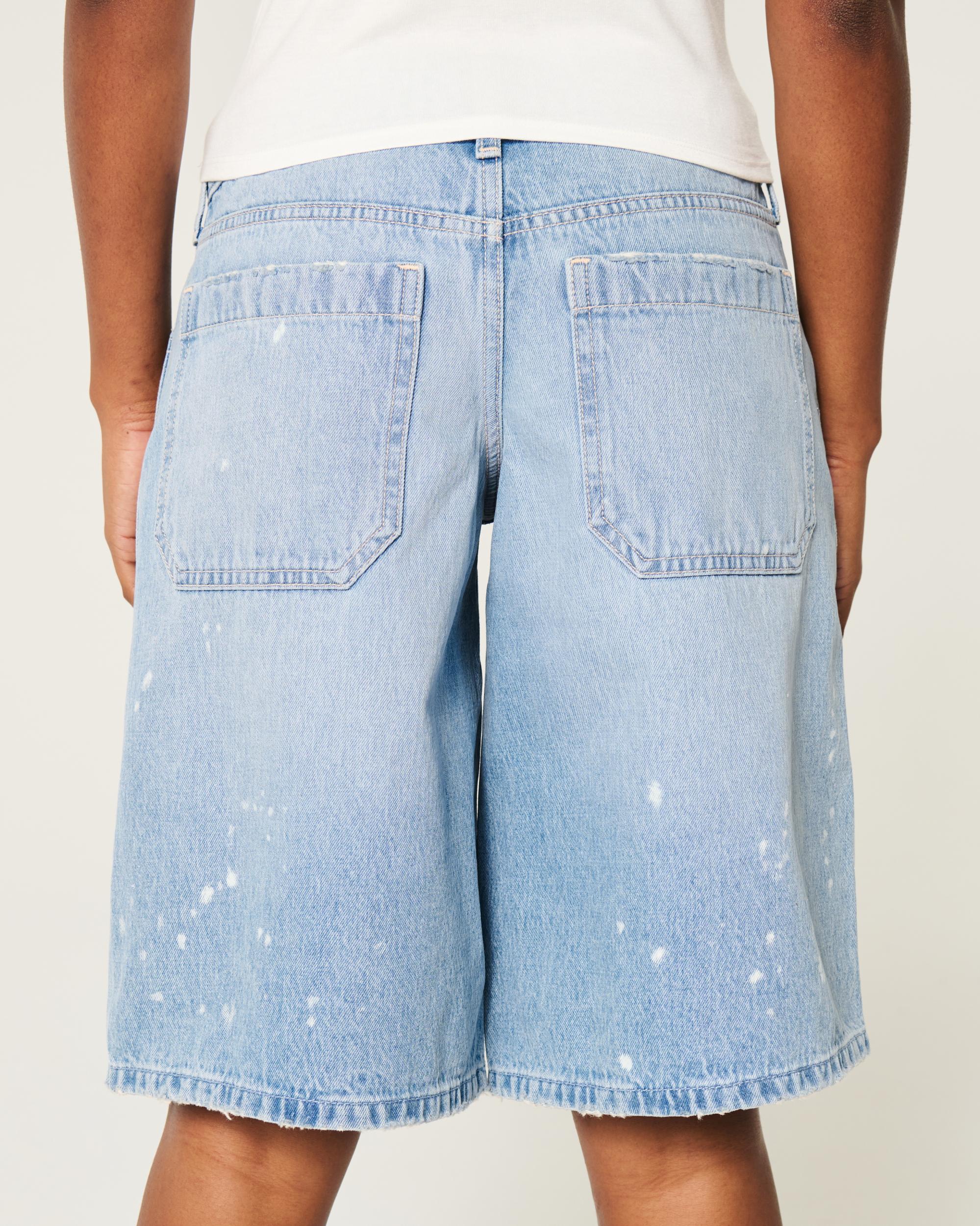 Low-Rise Distressed Super Baggy Jort Product Image
