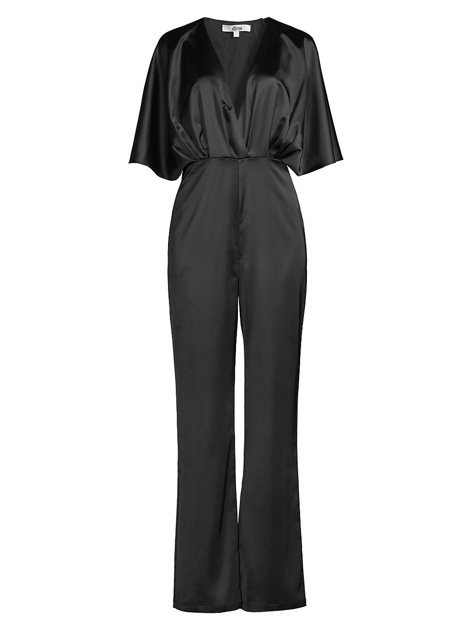 Womens Amal Satin Flare-Leg Jumpsuit Product Image