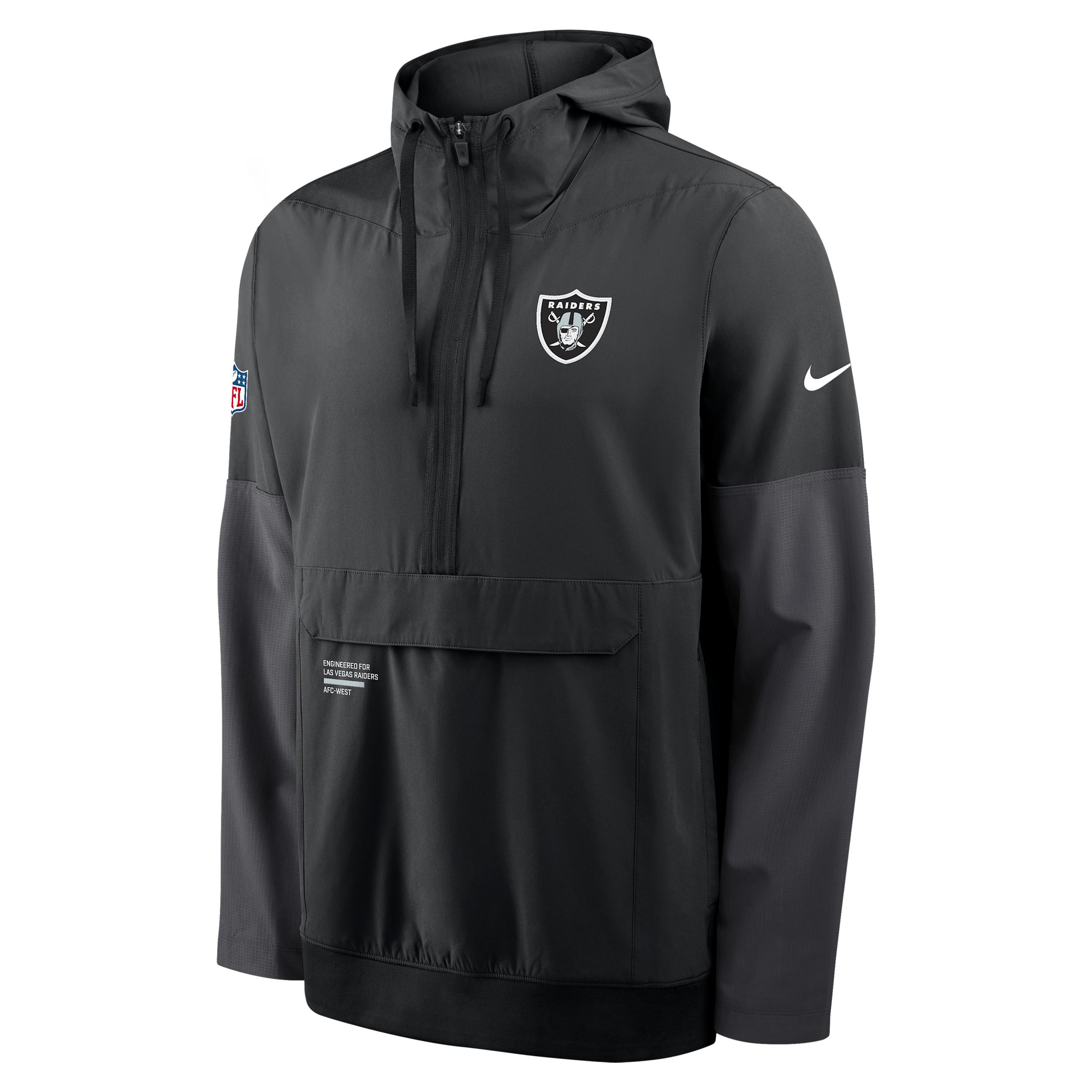 Las Vegas Raiders Well Rounded Anorak Nike Mens NFL 1/2-Zip Hooded Jacket | 03AT166N8D-R6H Product Image