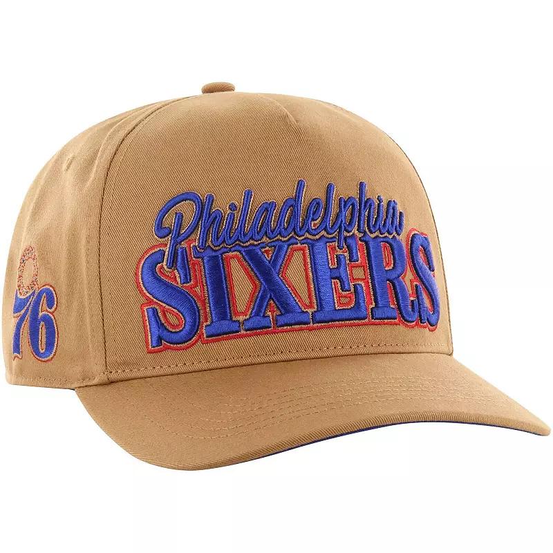 Mens 47 Tan Philadelphia 76ers Barnes Hitch Adjustable Hat Product Image