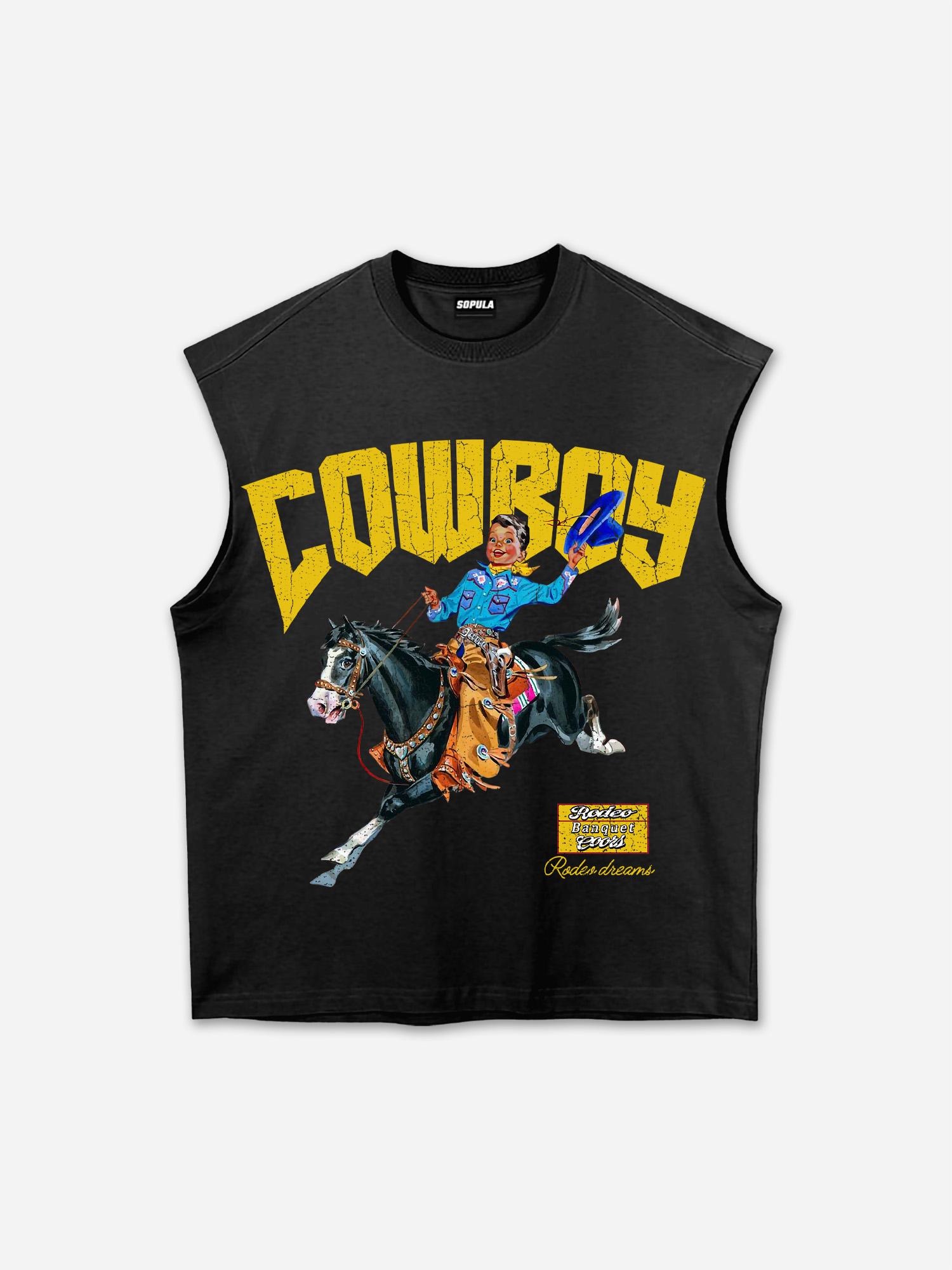 Cowboy Rodeo Dreams Print Tank Top Product Image