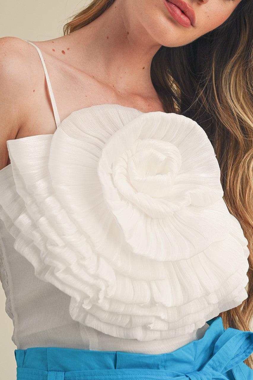 Rosette Satin Crop Top Product Image