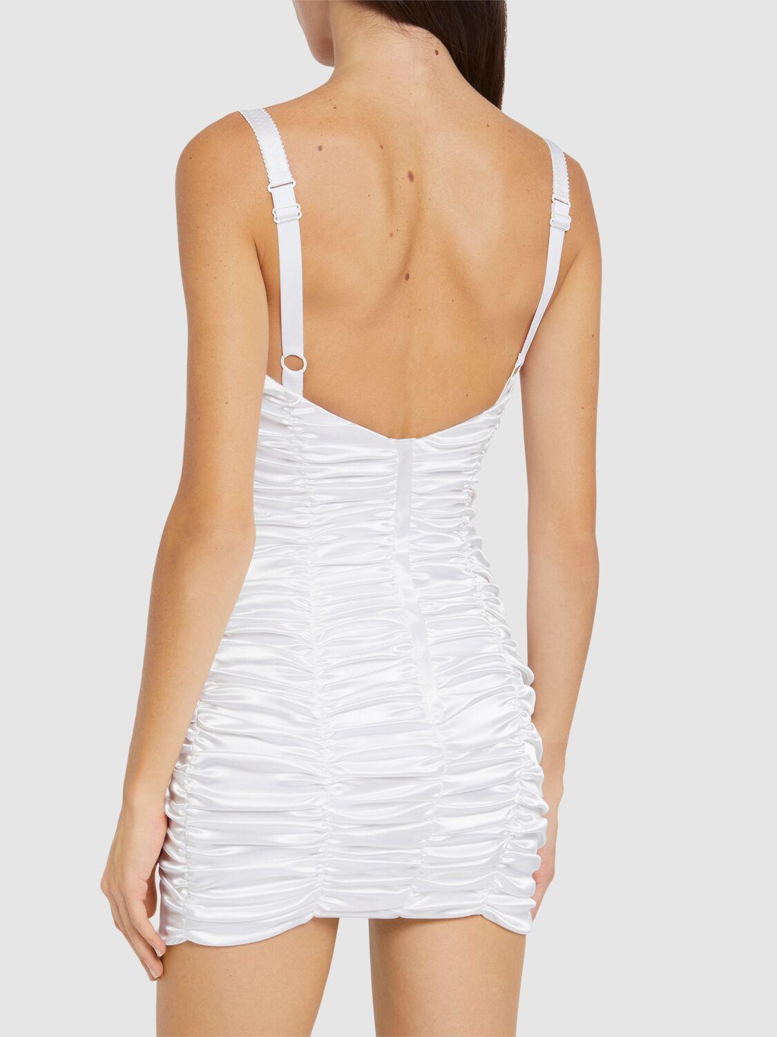 DOLCE & GABBANA Knee Length Dress Adjustable Straps In White Product Image