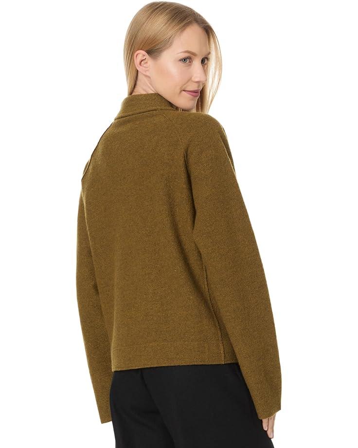 Lightweight Boiled Wool Stand Collar Jacket With Pockets Product Image