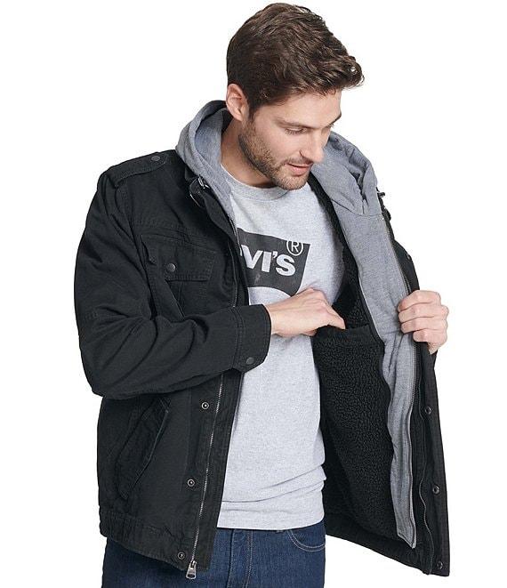 Levi's® Twill Hooded Military Trucker Jacket Product Image