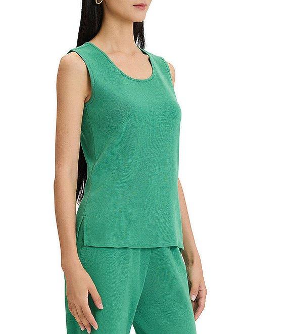 Ming Wang Knit Scoop Neck Sleeveless Tank Product Image