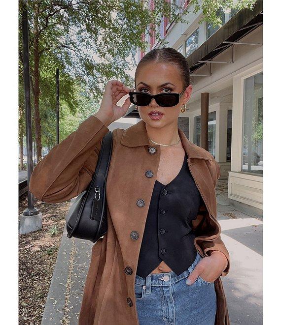 Antonio Melani Melinda V-Neck Sleeveless Wool Blend Button Front Vest Product Image