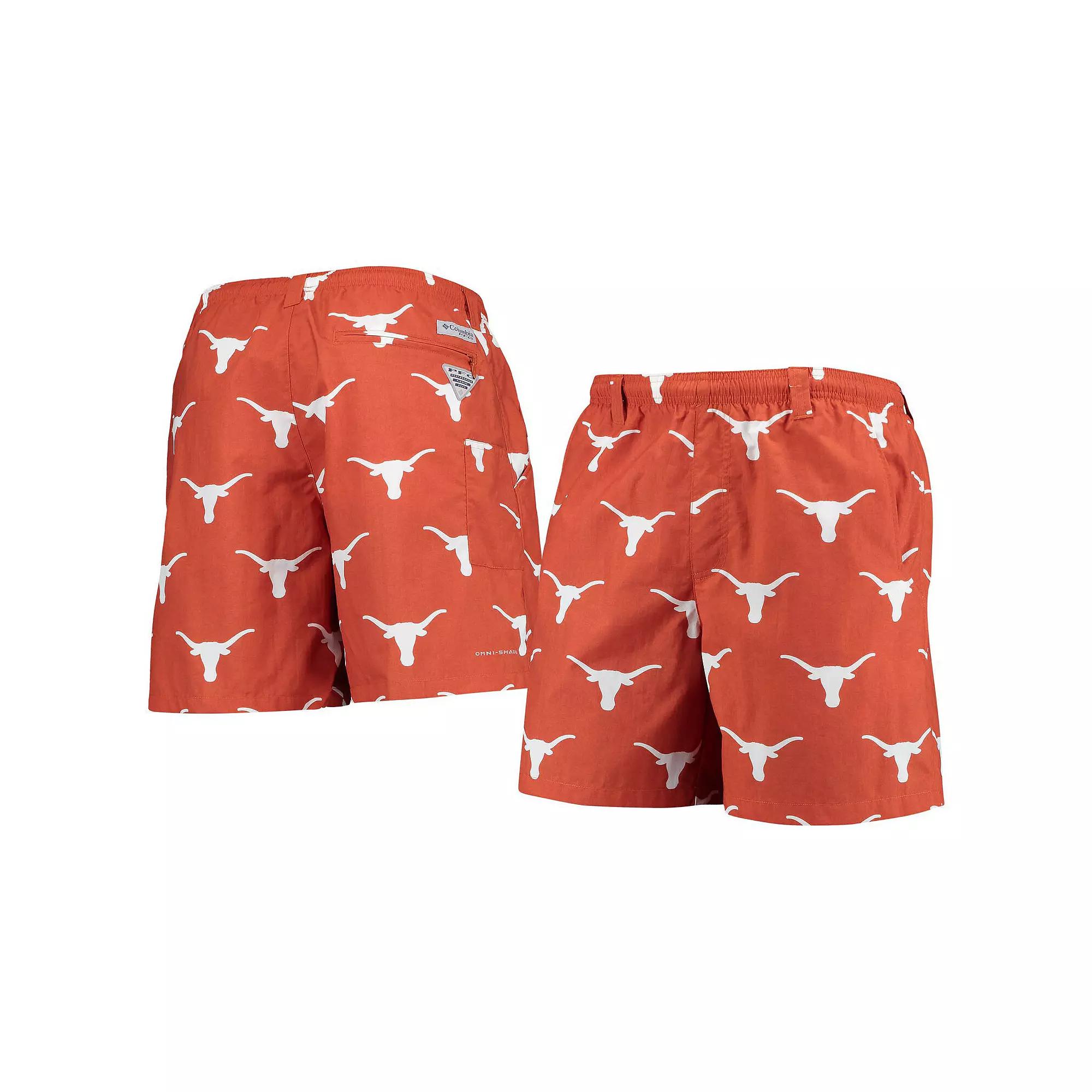 Men's Columbia Texas Orange Texas Longhorns PFG Backcast II 8" Omni-Shade Hybrid Shorts,  Product Image