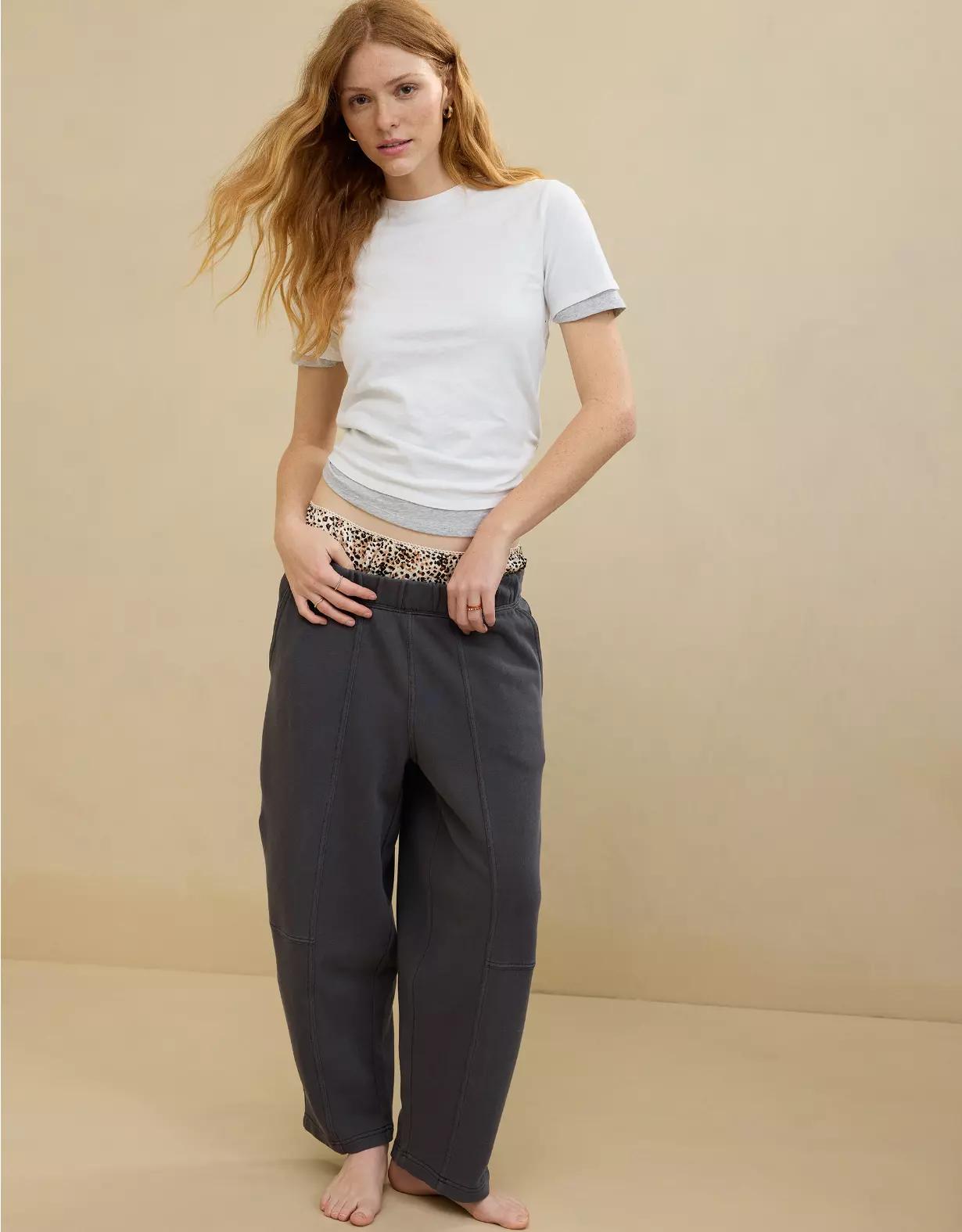 Aerie Seams Right Barrel Leg Sweatpant Product Image
